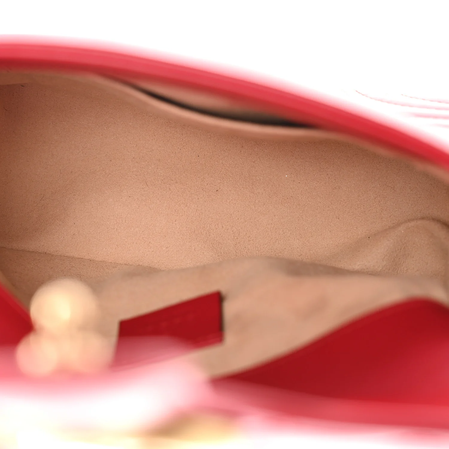 Calfskin Matelasse Mini GG Marmont Top Handle Shoulder Bag Hibiscus Red - Image 5