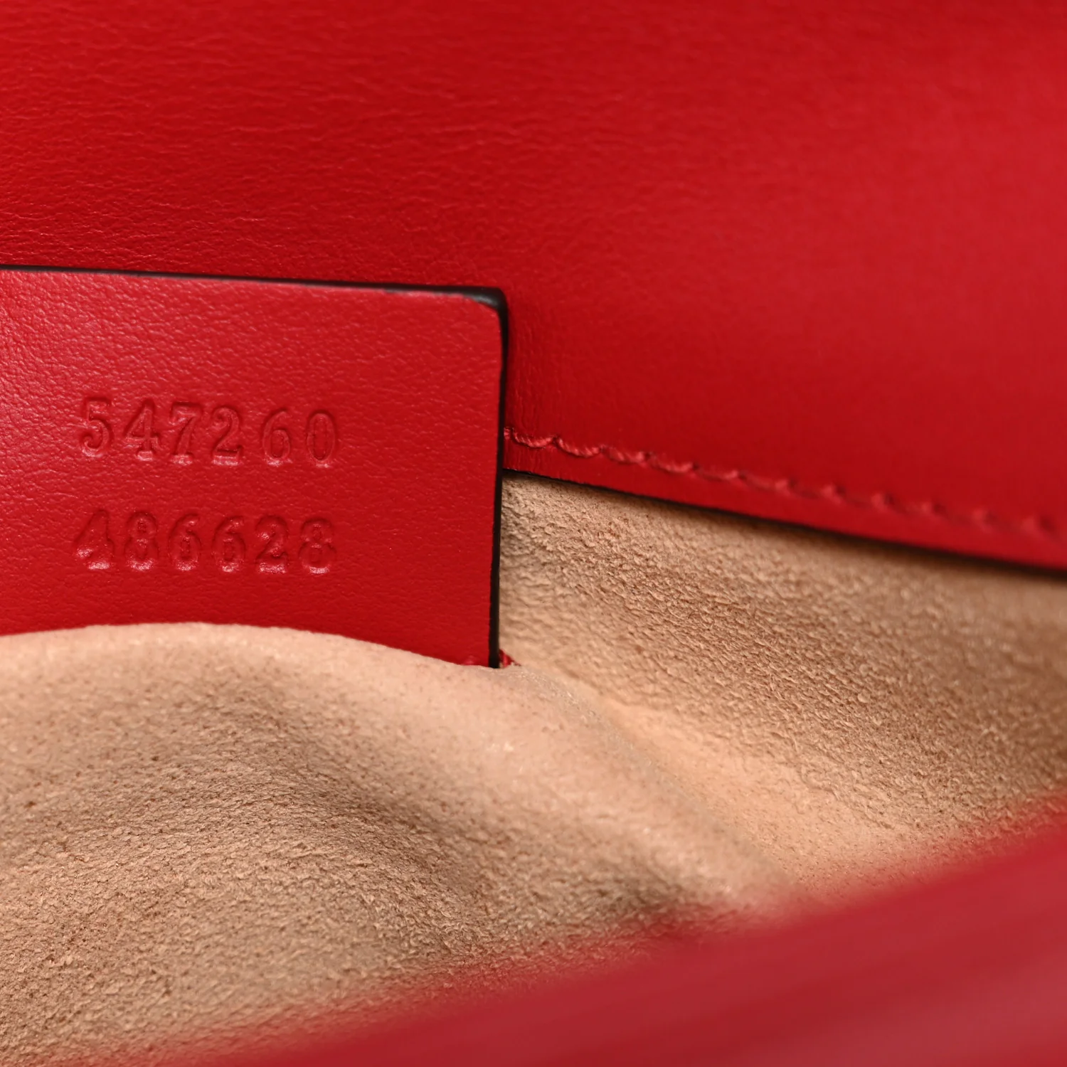 Calfskin Matelasse Mini GG Marmont Top Handle Shoulder Bag Hibiscus Red - Image 7
