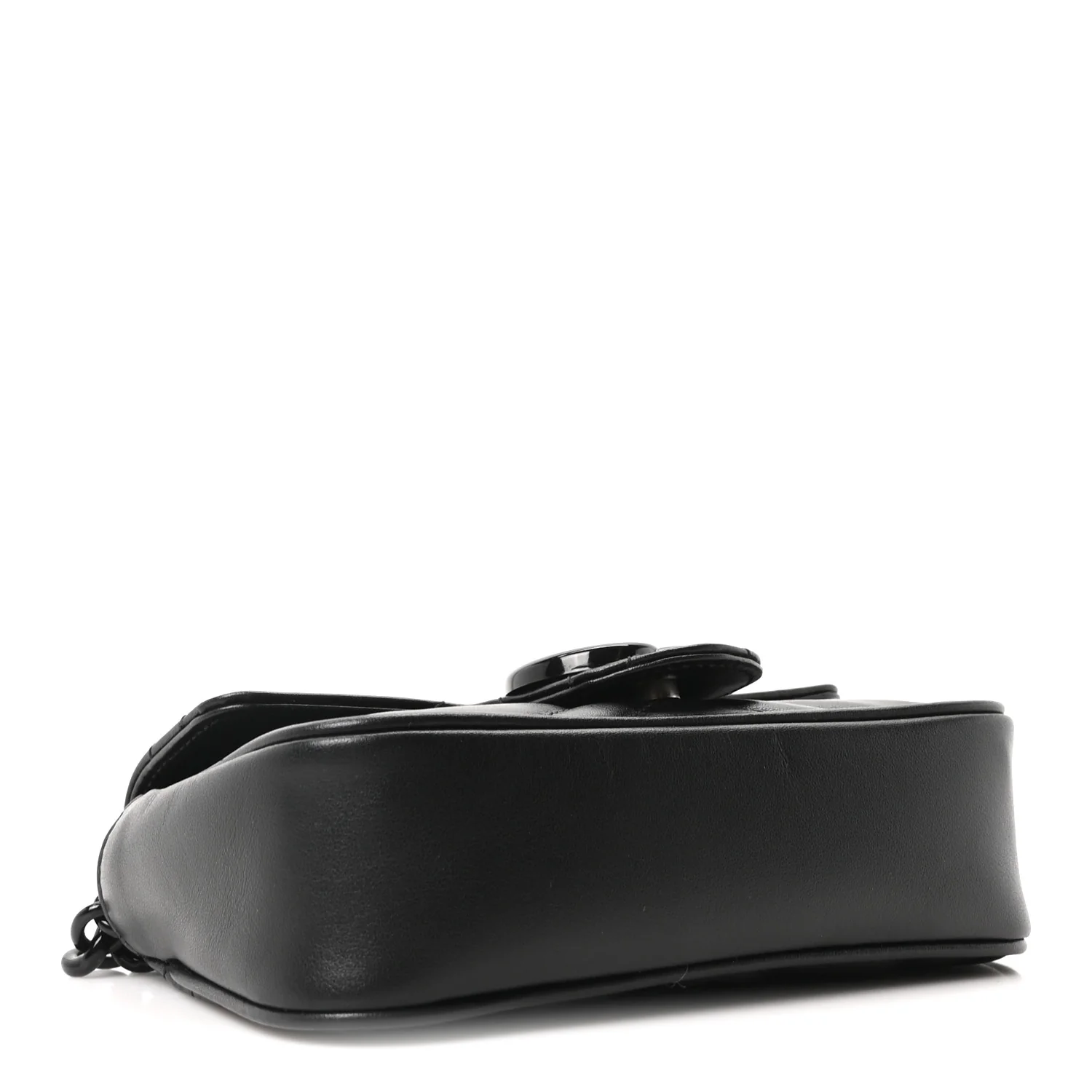 Calfskin Matelasse Monochrome GG Marmont Chain Belt Bag Black - Image 4