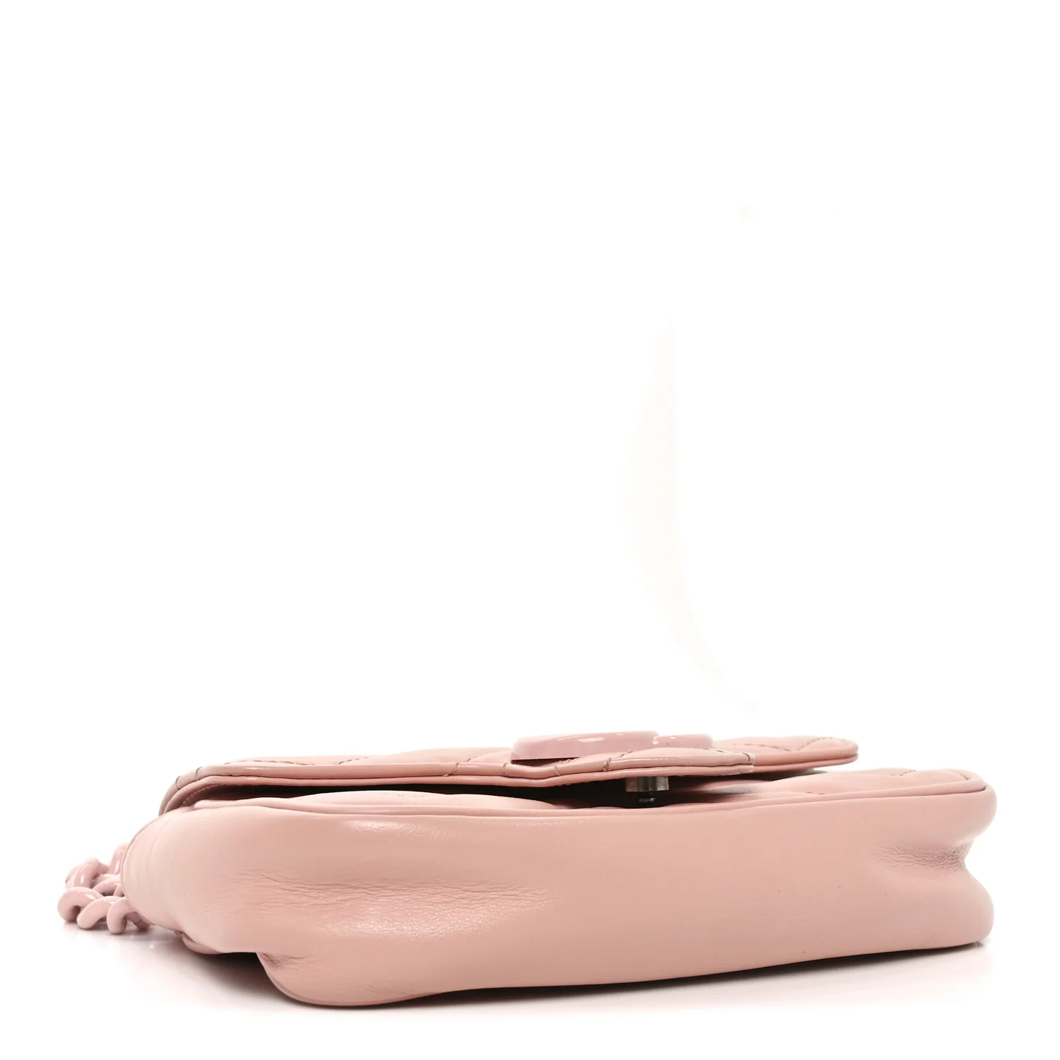 Calfskin Matelasse Monochrome GG Marmont Chain Belt Bag Perfect Pink - Image 4