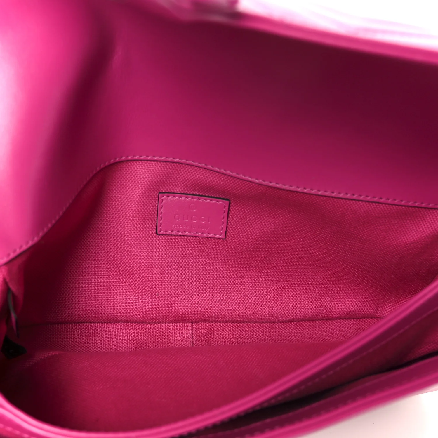 Calfskin Matelasse Monochrome GG Marmont Crossbody Shoulder Bag Classic Fuxia - Image 5