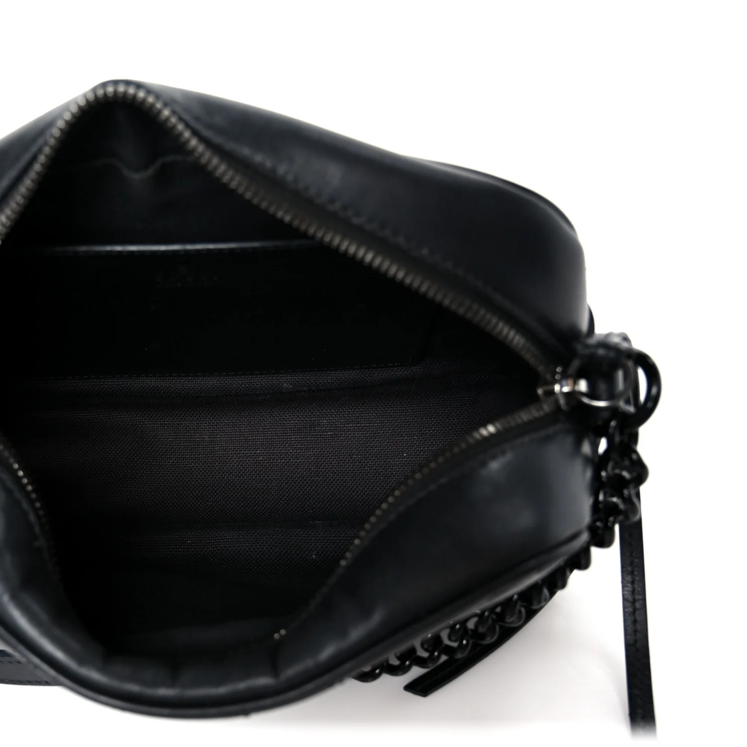 Calfskin Matelasse Monochrome Small GG Marmont Chain Shoulder Bag Black - Image 5