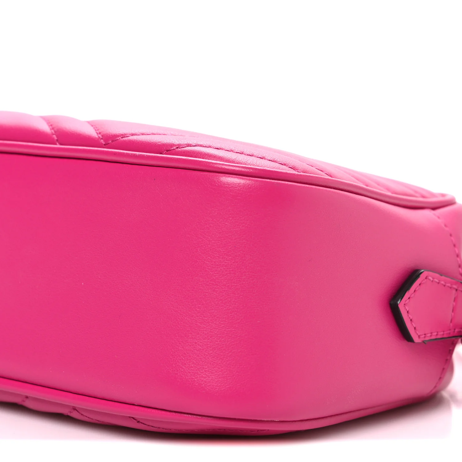 Calfskin Matelasse Monochrome Small GG Marmont Chain Shoulder Bag Classic Fuxia - Image 10