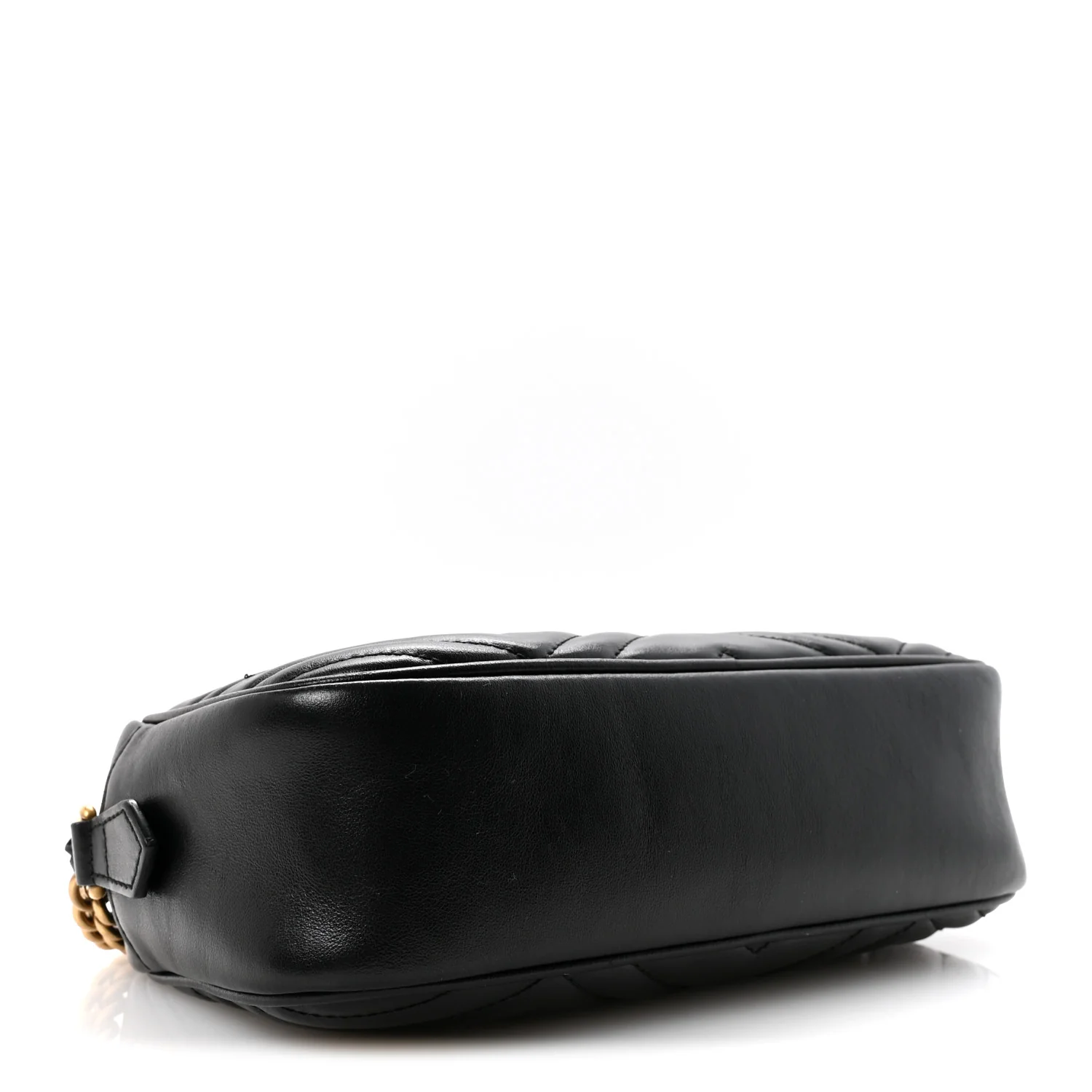 Calfskin Matelasse Small GG Marmont Chain Shoulder Bag Black - Image 4