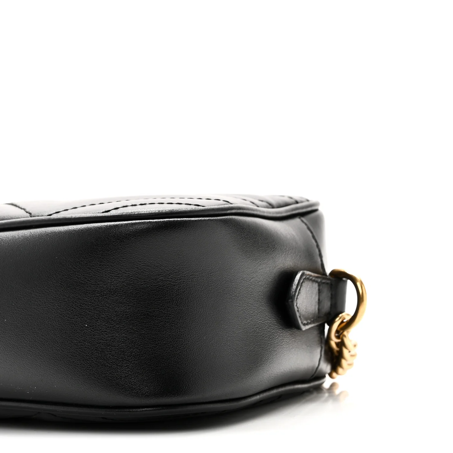 Calfskin Matelasse Small GG Marmont Chain Shoulder Bag Black - Image 10
