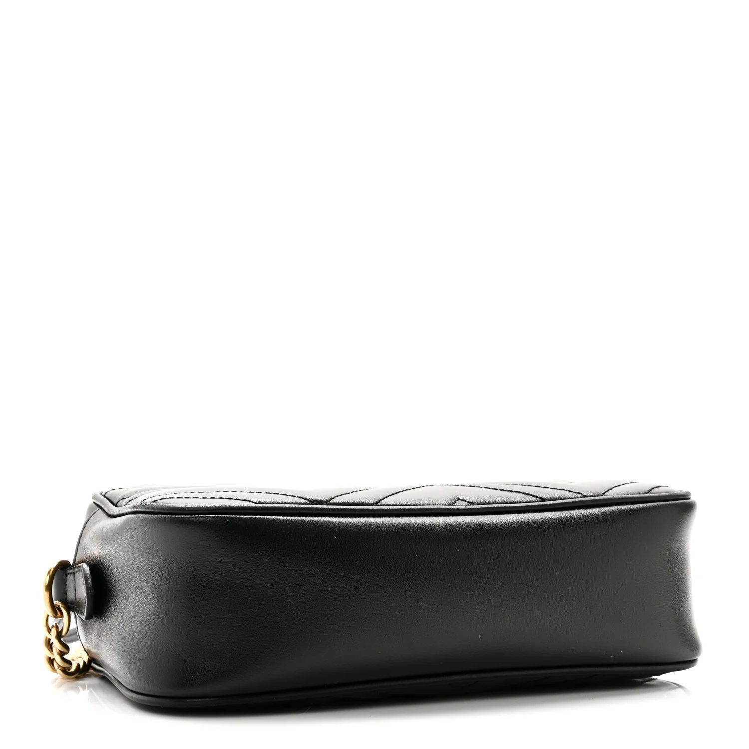Calfskin Matelasse Small GG Marmont Chain Shoulder Bag Black - Image 4