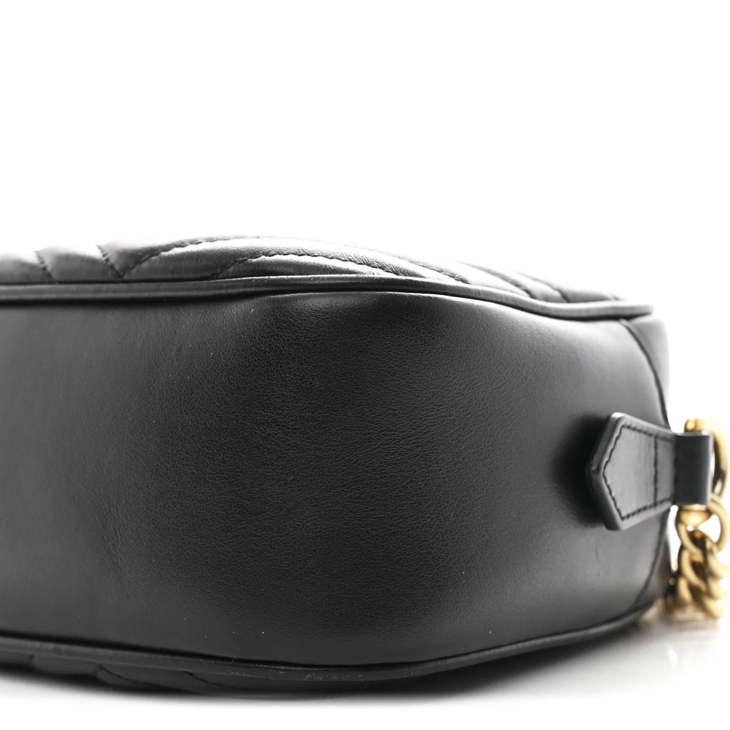 Calfskin Matelasse Small GG Marmont Chain Shoulder Bag Black - Image 10