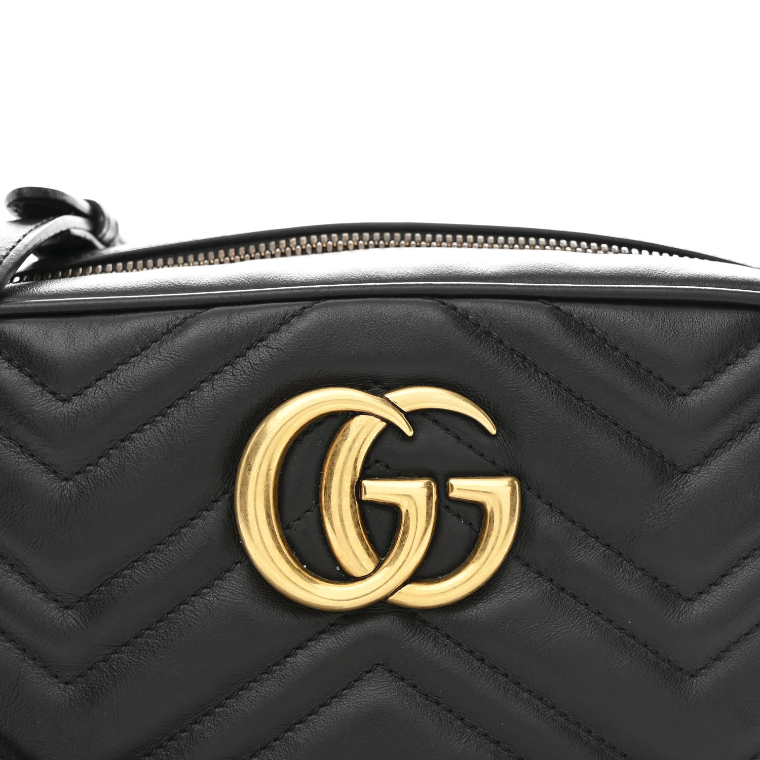 Calfskin Matelasse Small GG Marmont Chain Shoulder Bag Black - Image 8