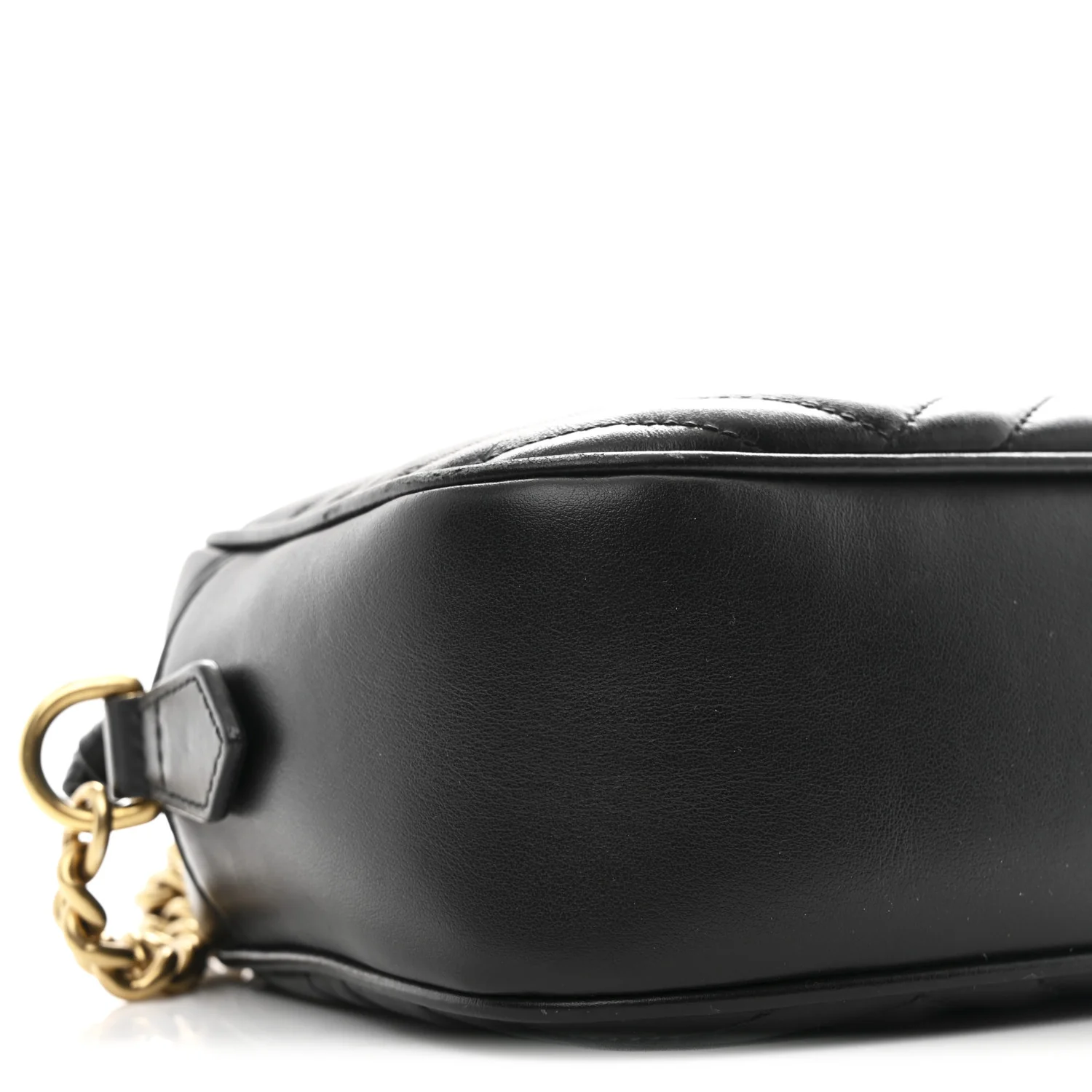 Calfskin Matelasse Small GG Marmont Chain Shoulder Bag Black - Image 9