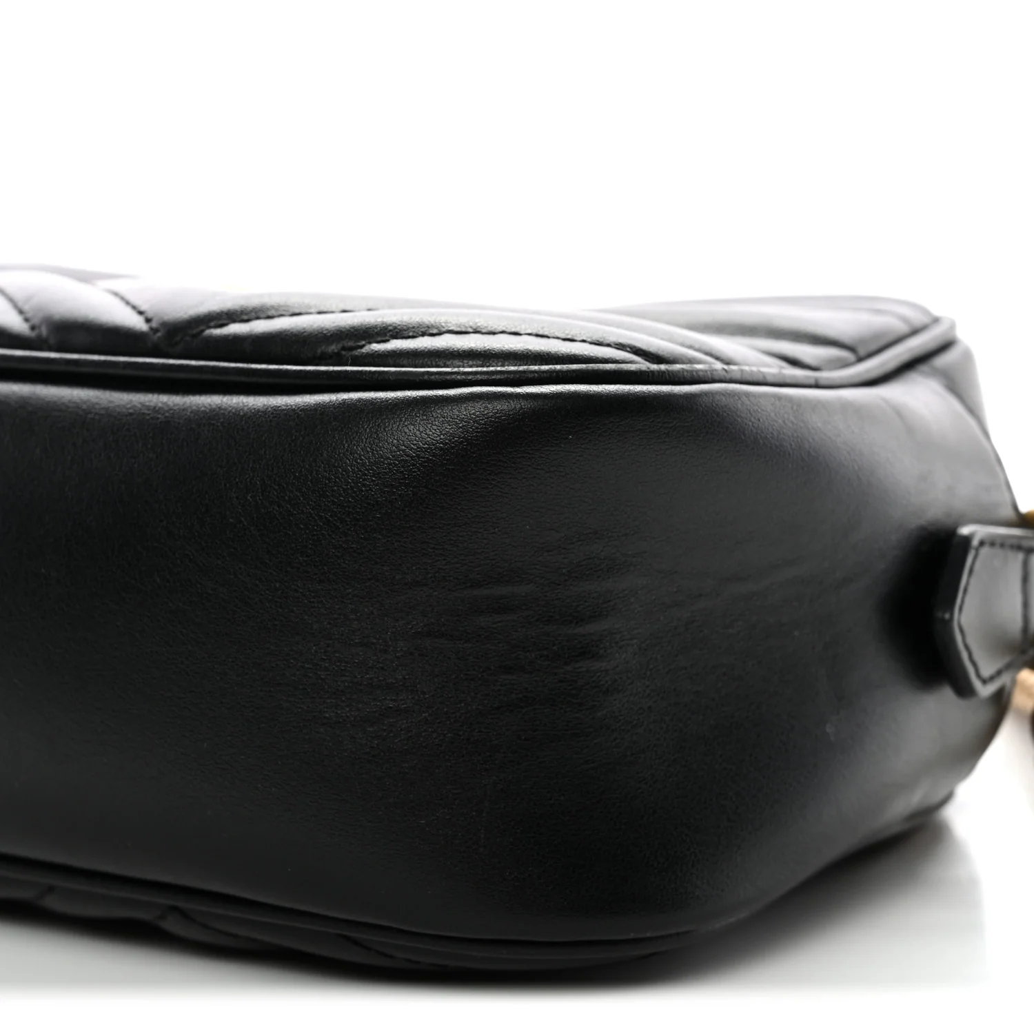 Calfskin Matelasse Small GG Marmont Chain Shoulder Bag Black - Image 10