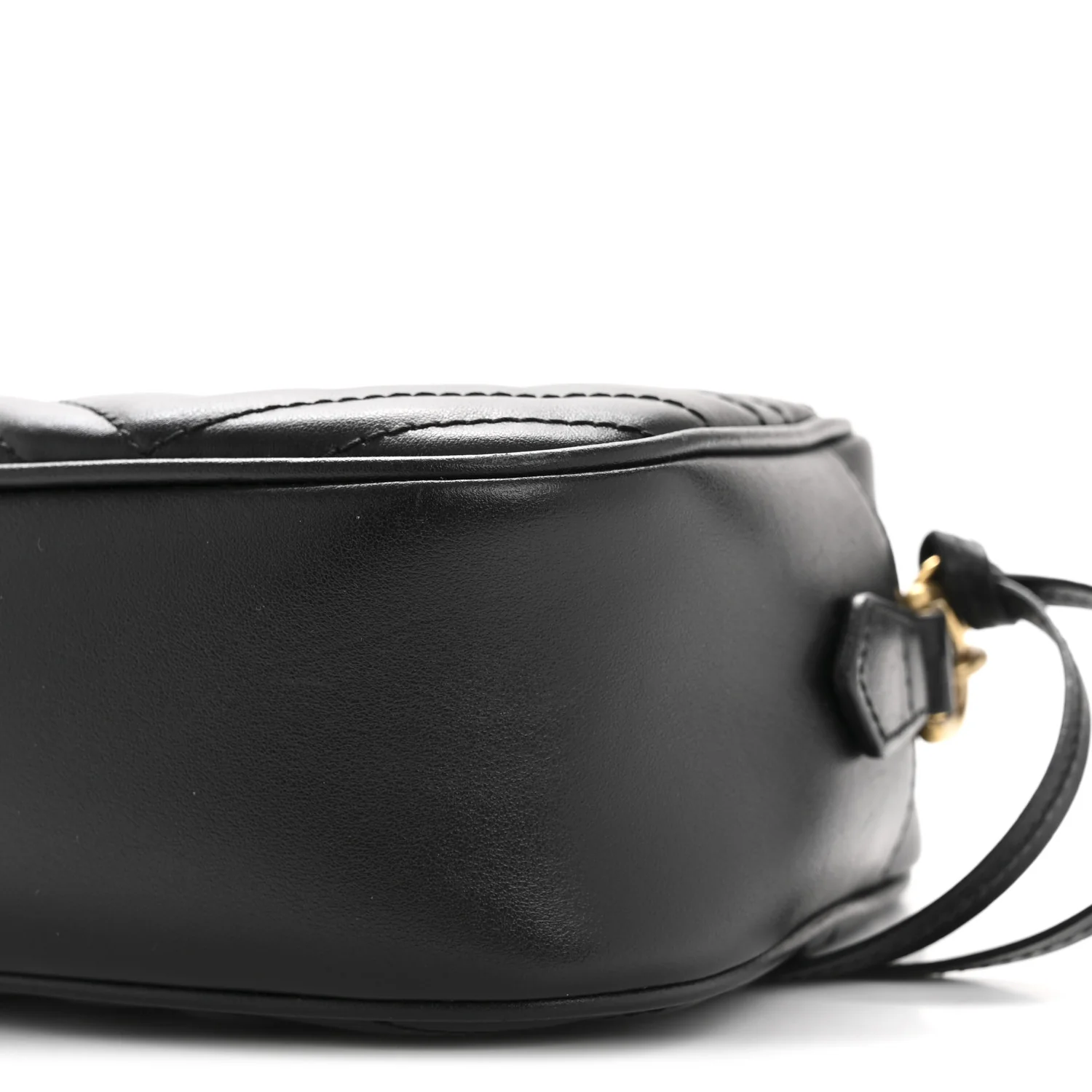 Calfskin Matelasse Small GG Marmont Chain Shoulder Bag Black - Image 10