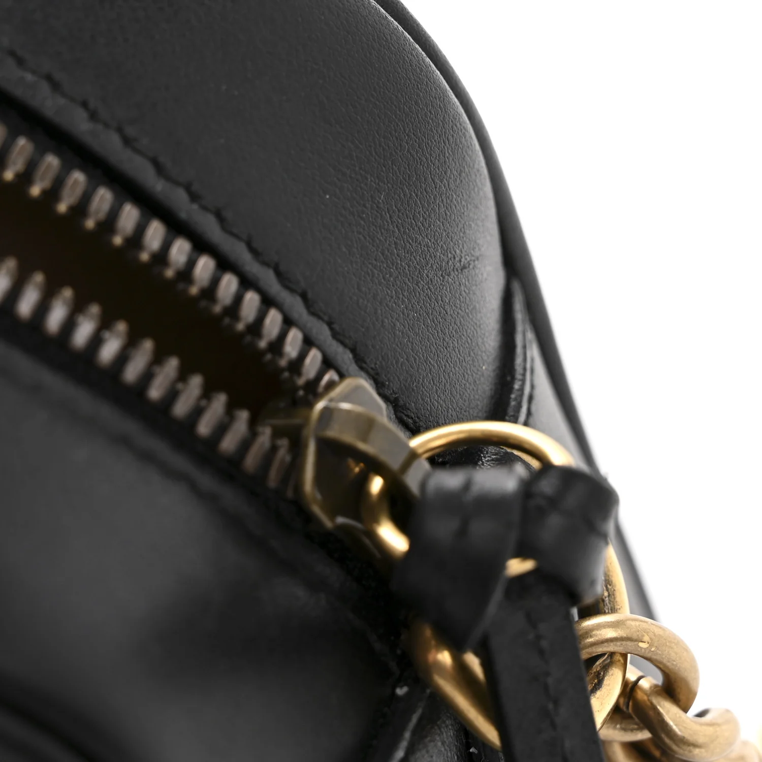 Calfskin Matelasse Small GG Marmont Chain Shoulder Bag Black - Image 11