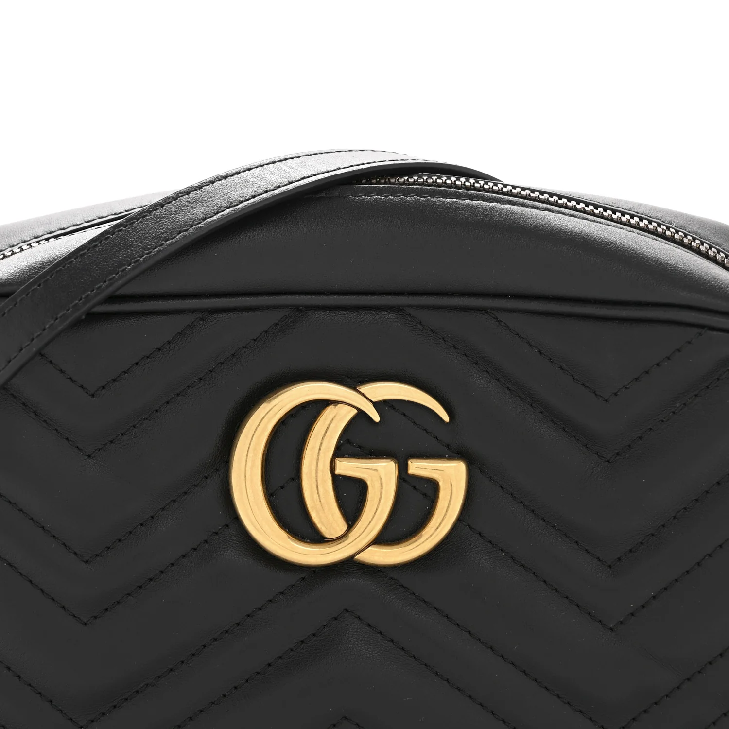 Calfskin Matelasse Small GG Marmont Chain Shoulder Bag Black - Image 8