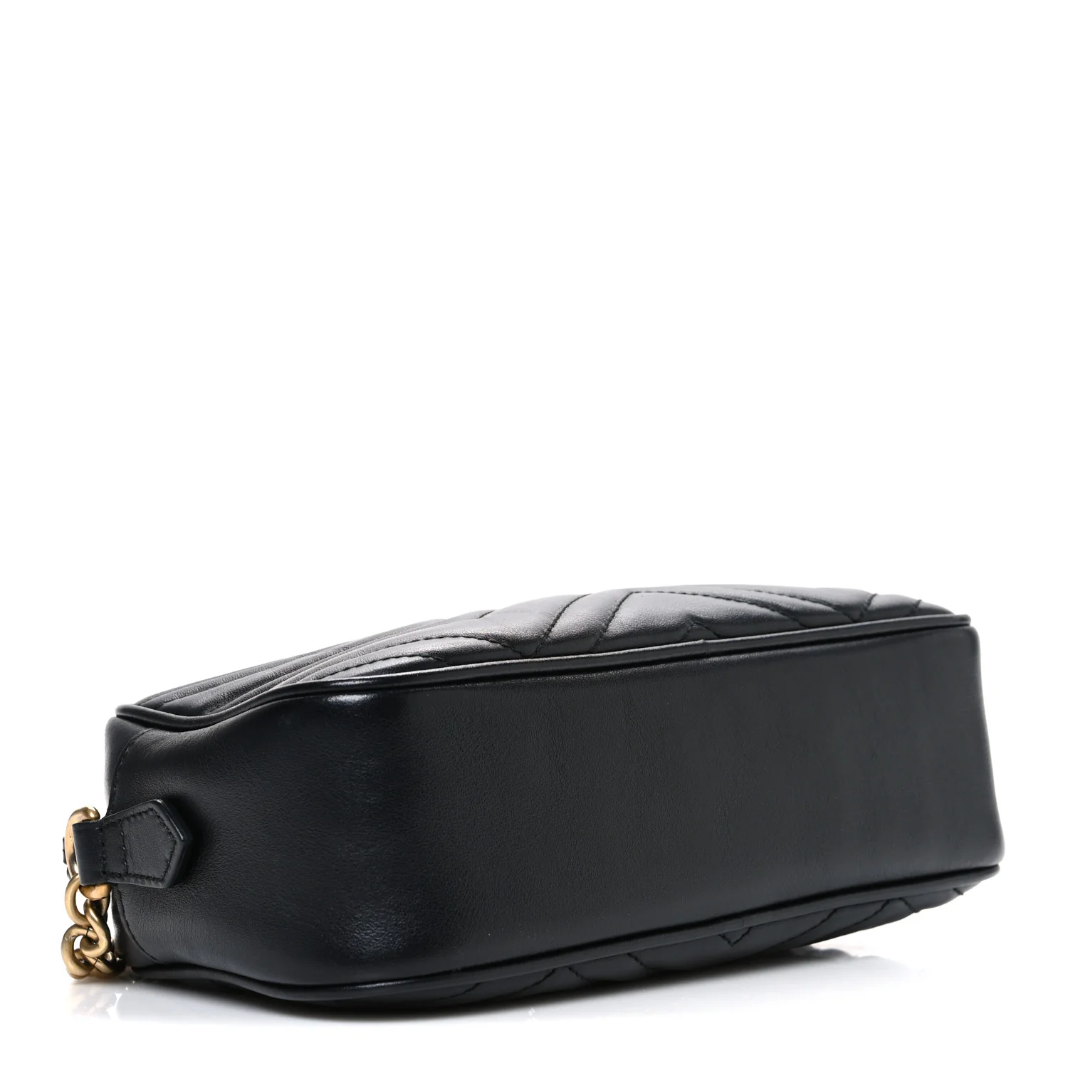 Calfskin Matelasse Small GG Marmont Chain Shoulder Bag Black - Image 4