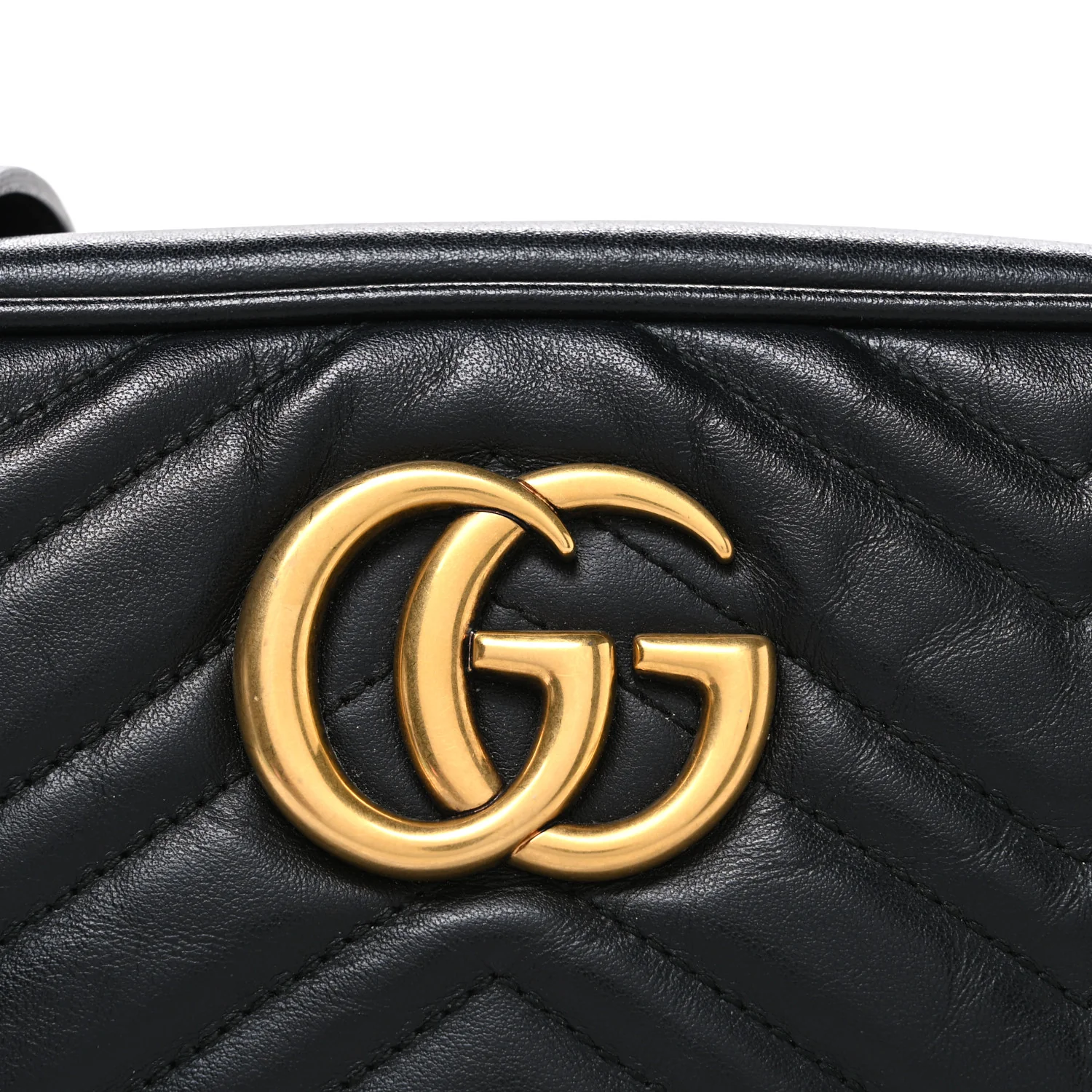 Calfskin Matelasse Small GG Marmont Chain Shoulder Bag Black - Image 8