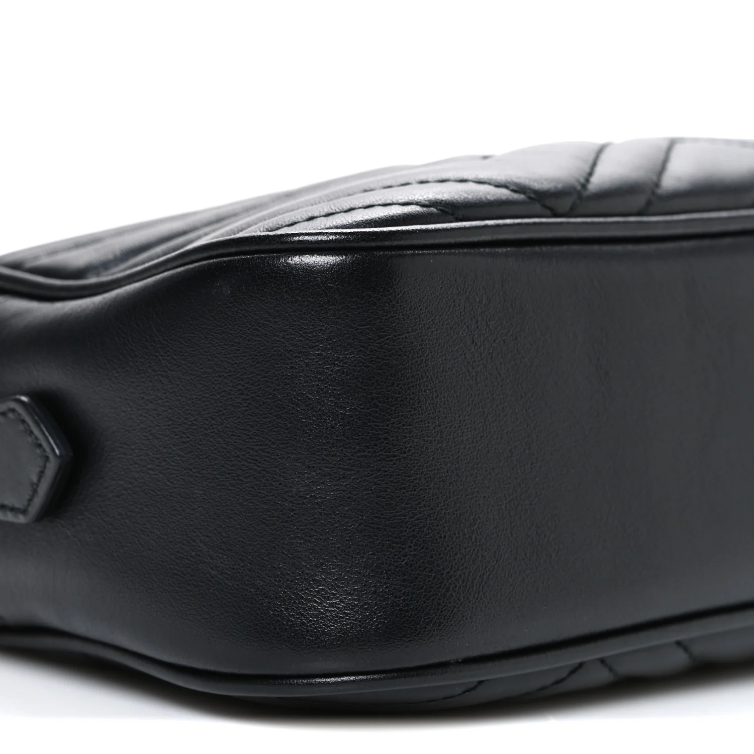 Calfskin Matelasse Small GG Marmont Chain Shoulder Bag Black - Image 9