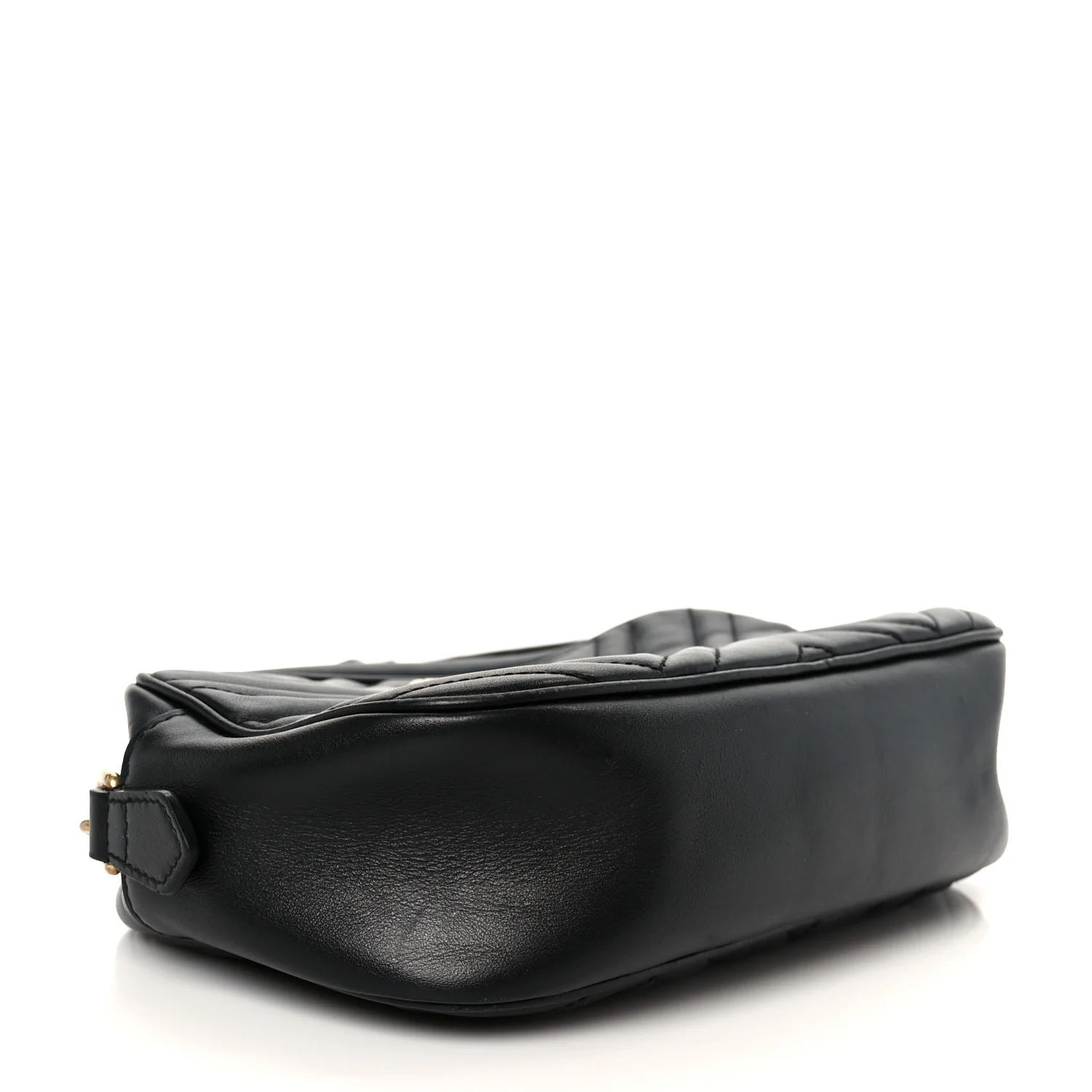 Calfskin Matelasse Small GG Marmont Chain Shoulder Bag Black - Image 4