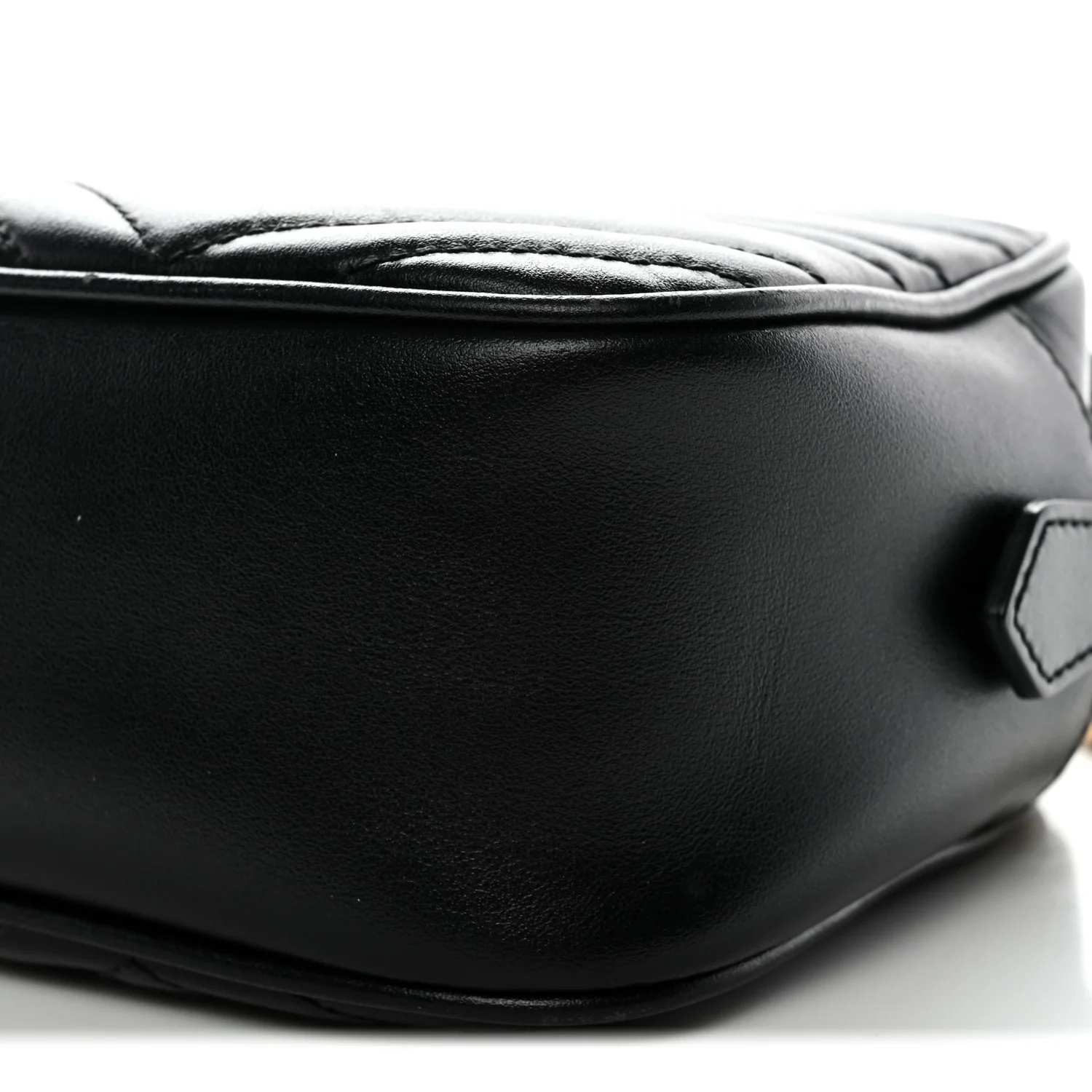 Calfskin Matelasse Small GG Marmont Chain Shoulder Bag Black - Image 10