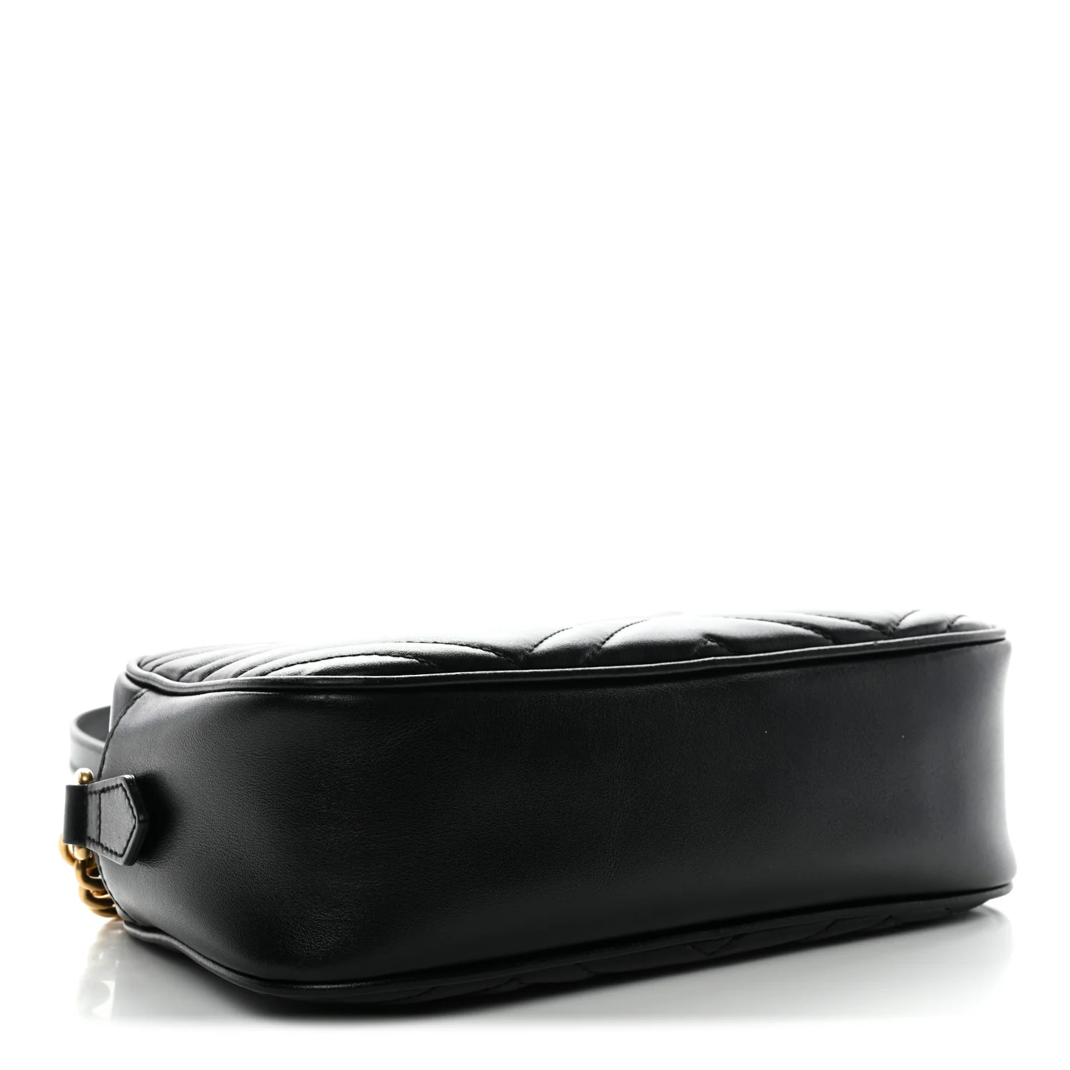 Calfskin Matelasse Small GG Marmont Chain Shoulder Bag Black - Image 4
