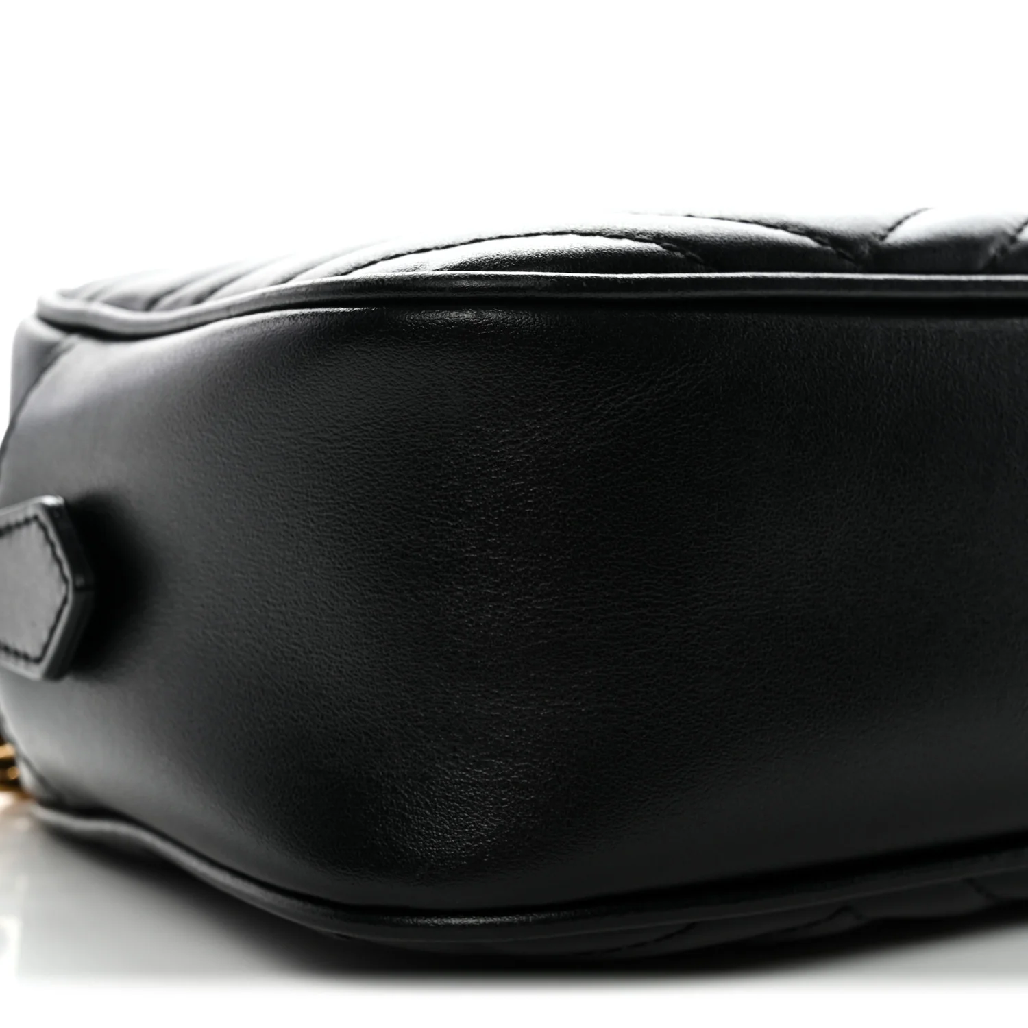 Calfskin Matelasse Small GG Marmont Chain Shoulder Bag Black - Image 9