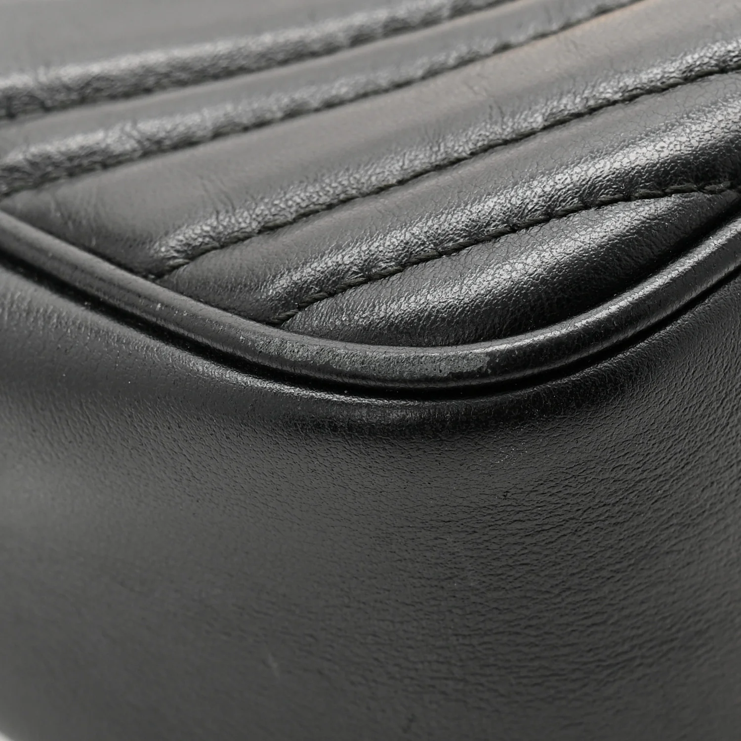 Calfskin Matelasse Small GG Marmont Chain Shoulder Bag Black - Image 20