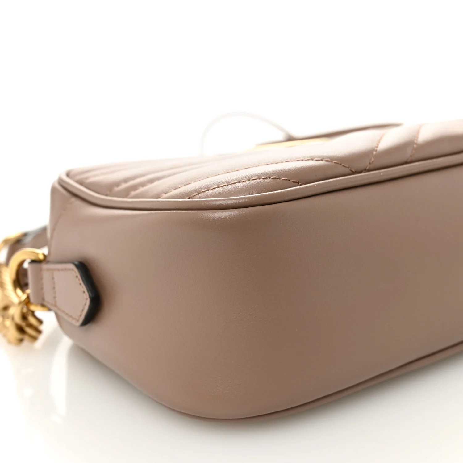 Calfskin Matelasse Small GG Marmont Chain Shoulder Bag Porcelain Rose - Image 9