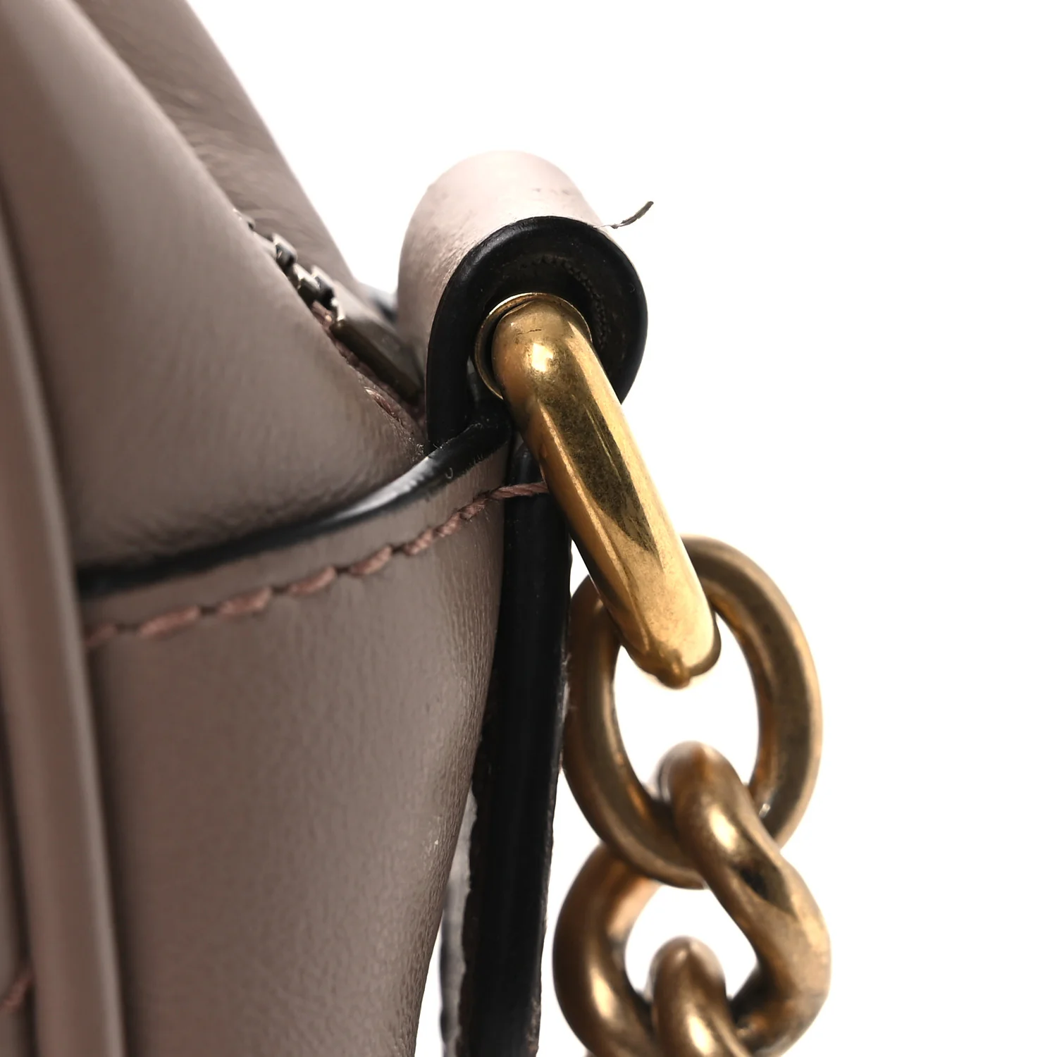 Calfskin Matelasse Small GG Marmont Chain Shoulder Bag Porcelain Rose - Image 12