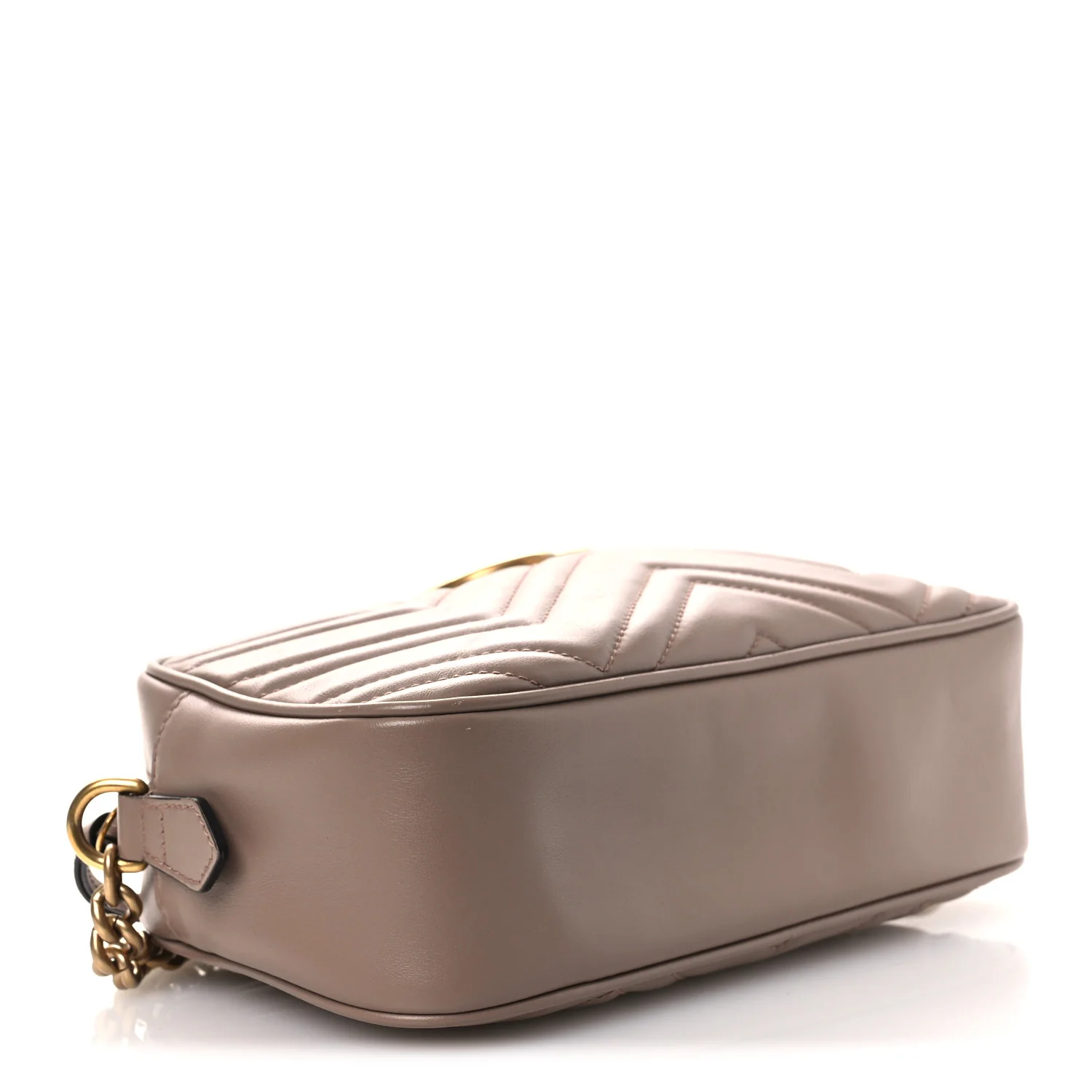 Calfskin Matelasse Small GG Marmont Chain Shoulder Bag Porcelain Rose - Image 4