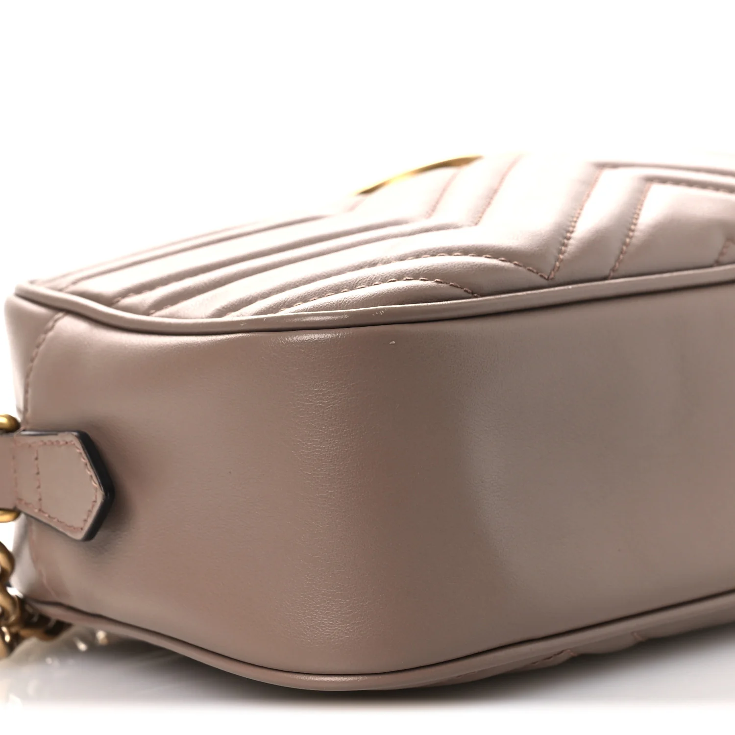 Calfskin Matelasse Small GG Marmont Chain Shoulder Bag Porcelain Rose - Image 9