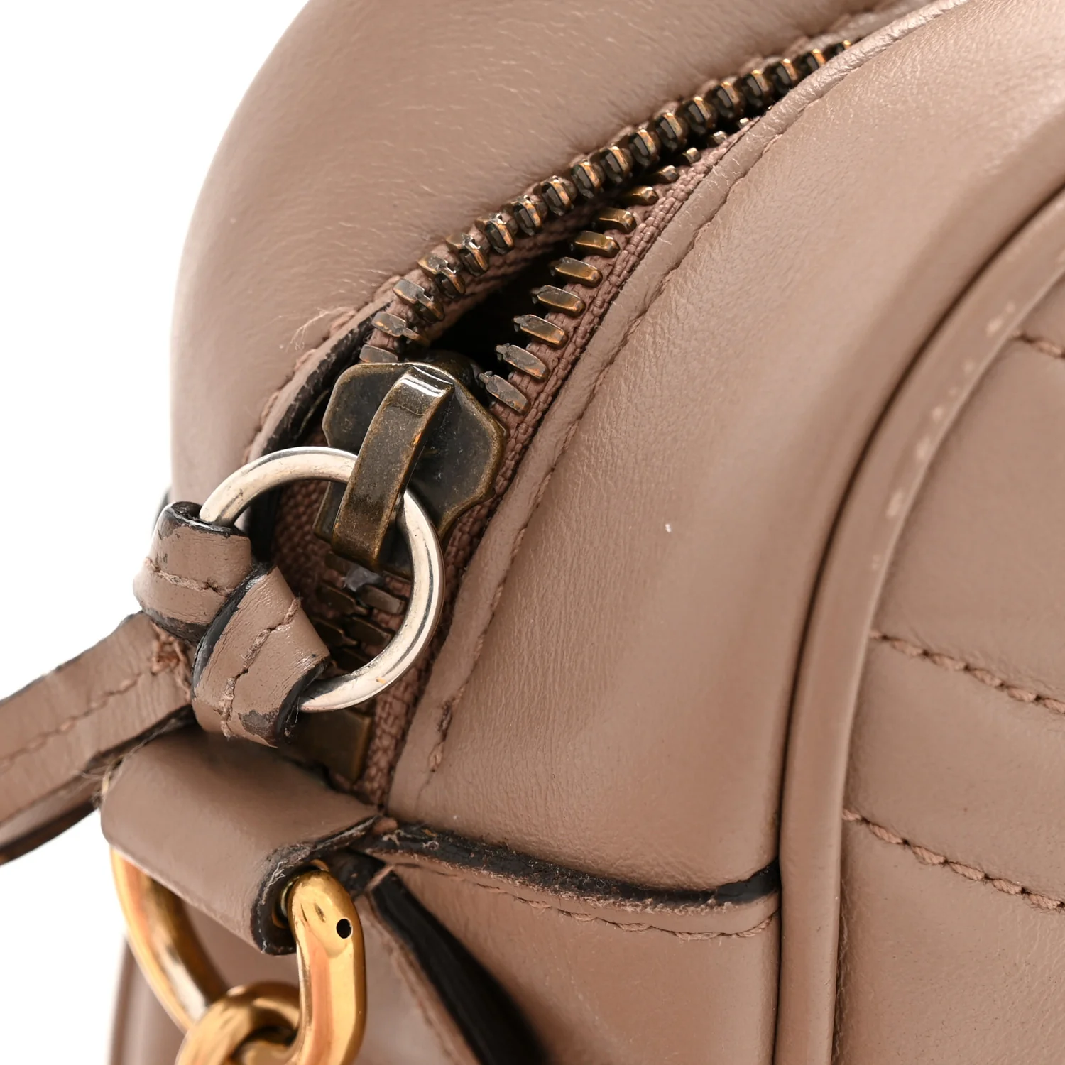 Calfskin Matelasse Small GG Marmont Chain Shoulder Bag Porcelain Rose - Image 14