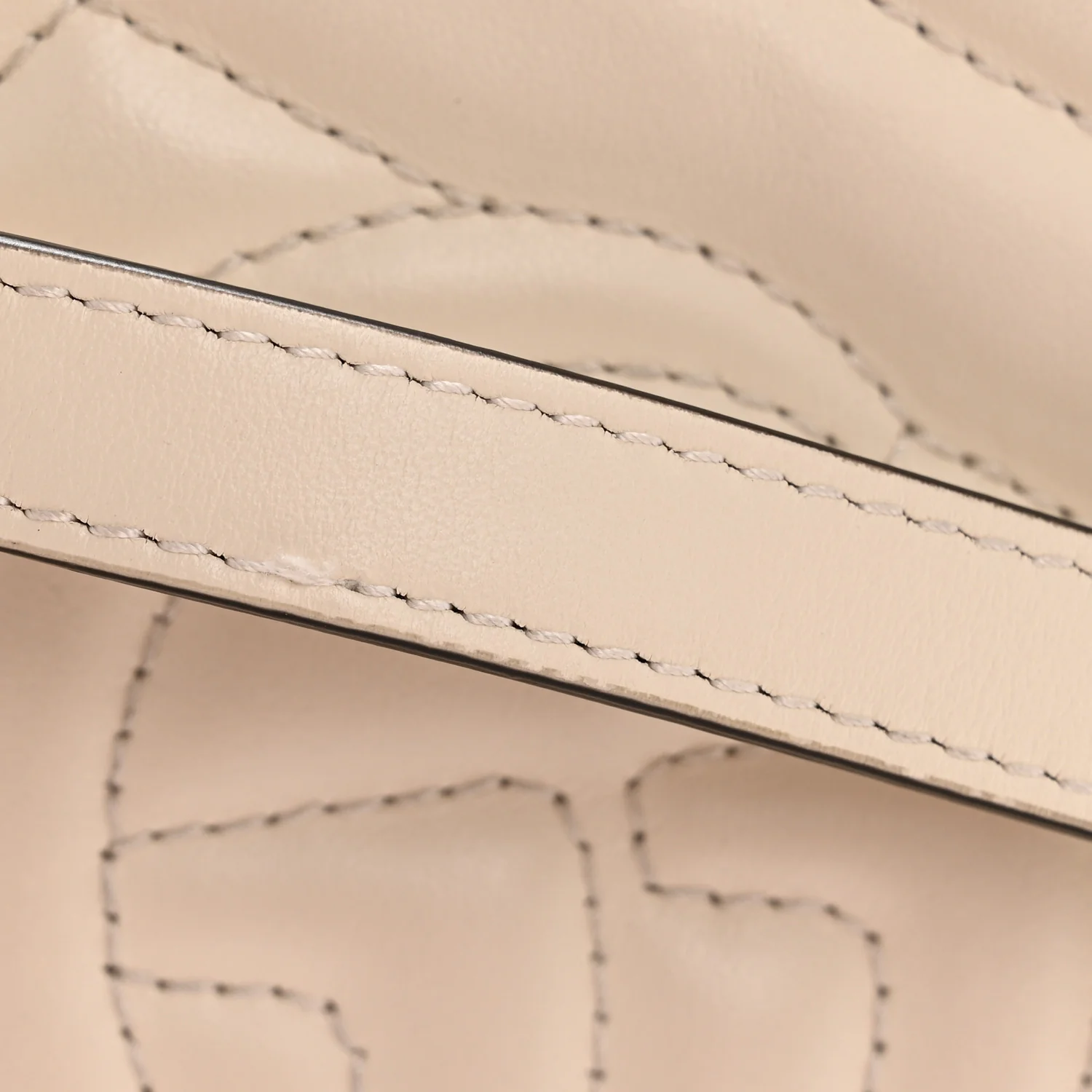 Calfskin Matelasse Small GG Marmont Chain Shoulder Bag White - Image 13