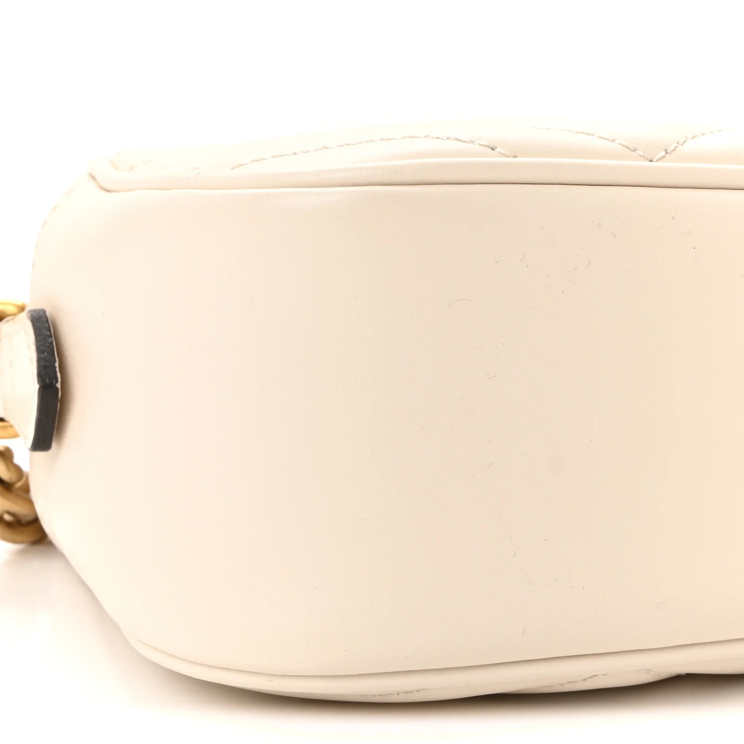 Calfskin Matelasse Small GG Marmont Chain Shoulder Bag White - Image 9