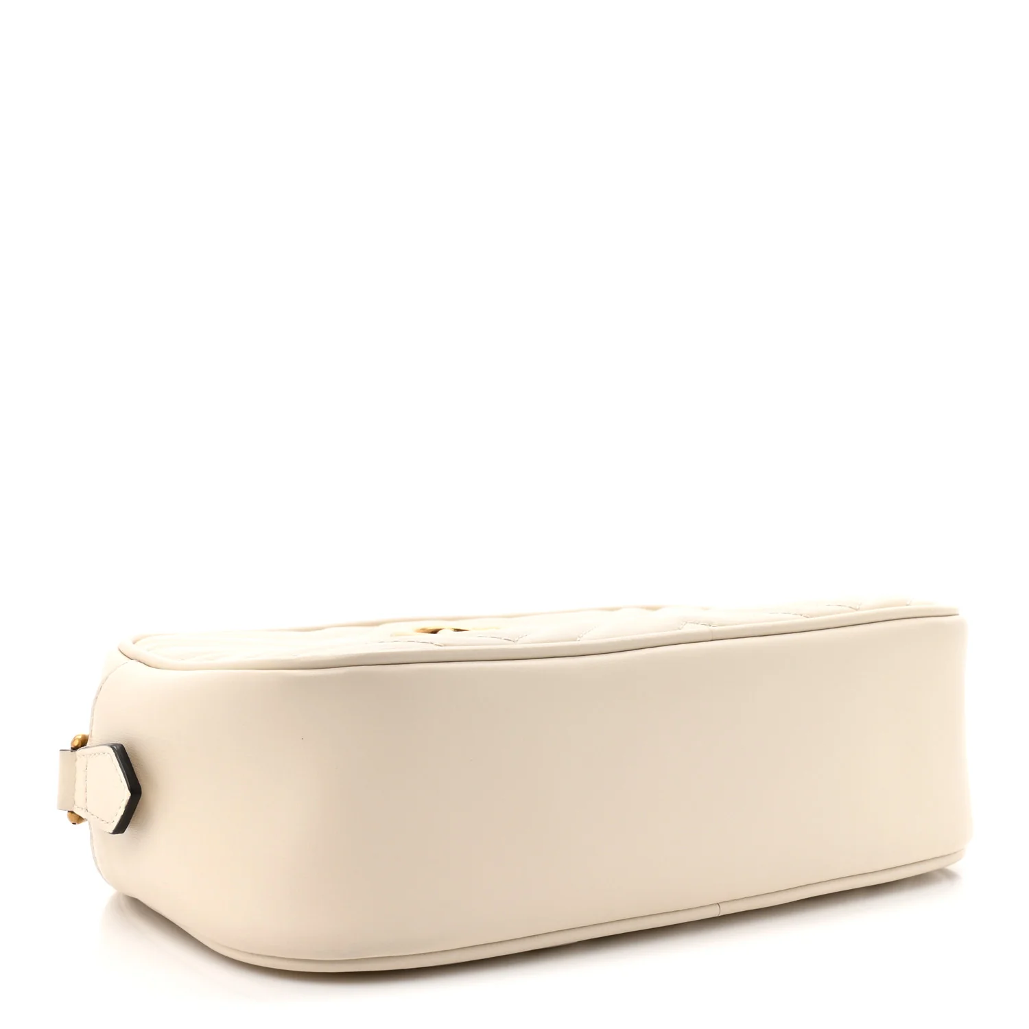 Calfskin Matelasse Small GG Marmont Chain Shoulder Bag White - Image 4