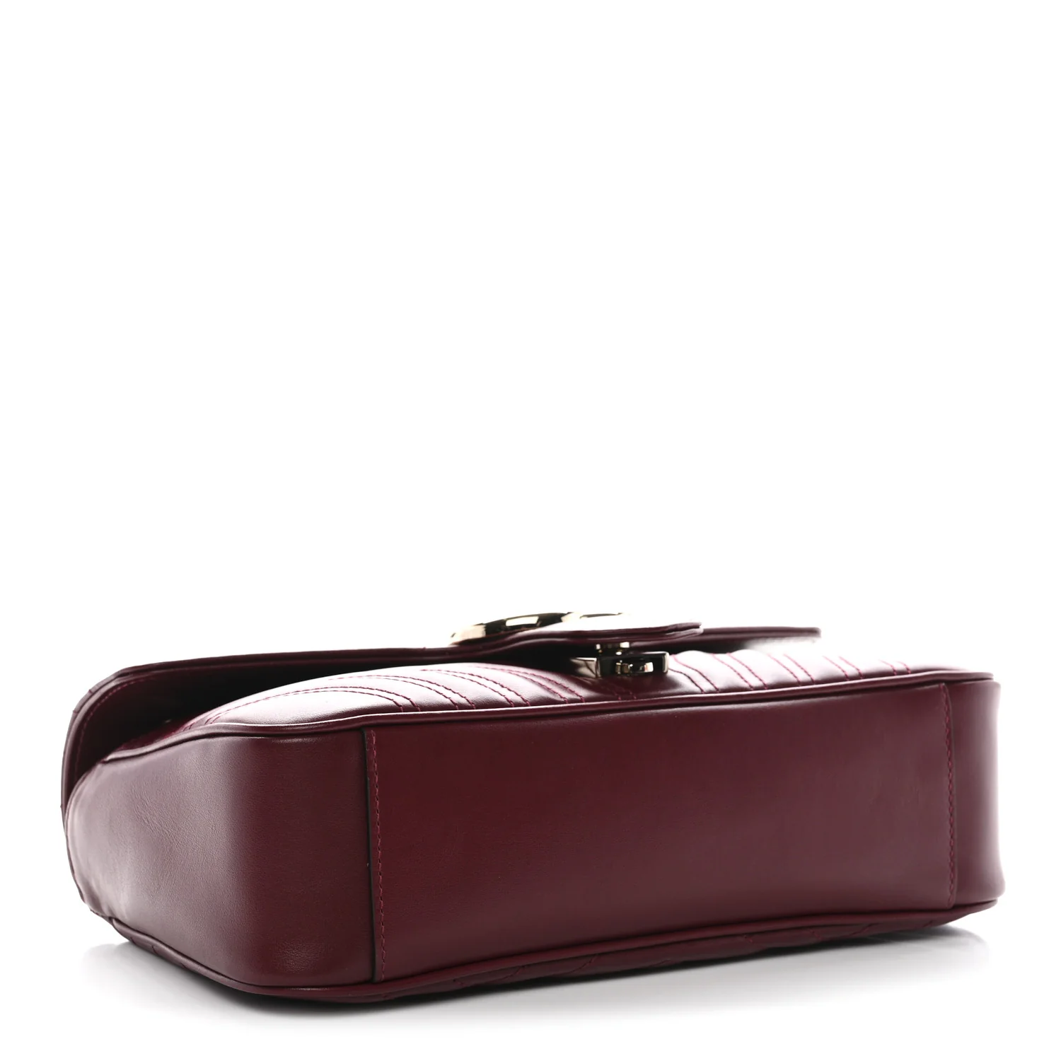 Calfskin Matelasse Small GG Marmont Shoulder Bag Ancora Red - Image 4