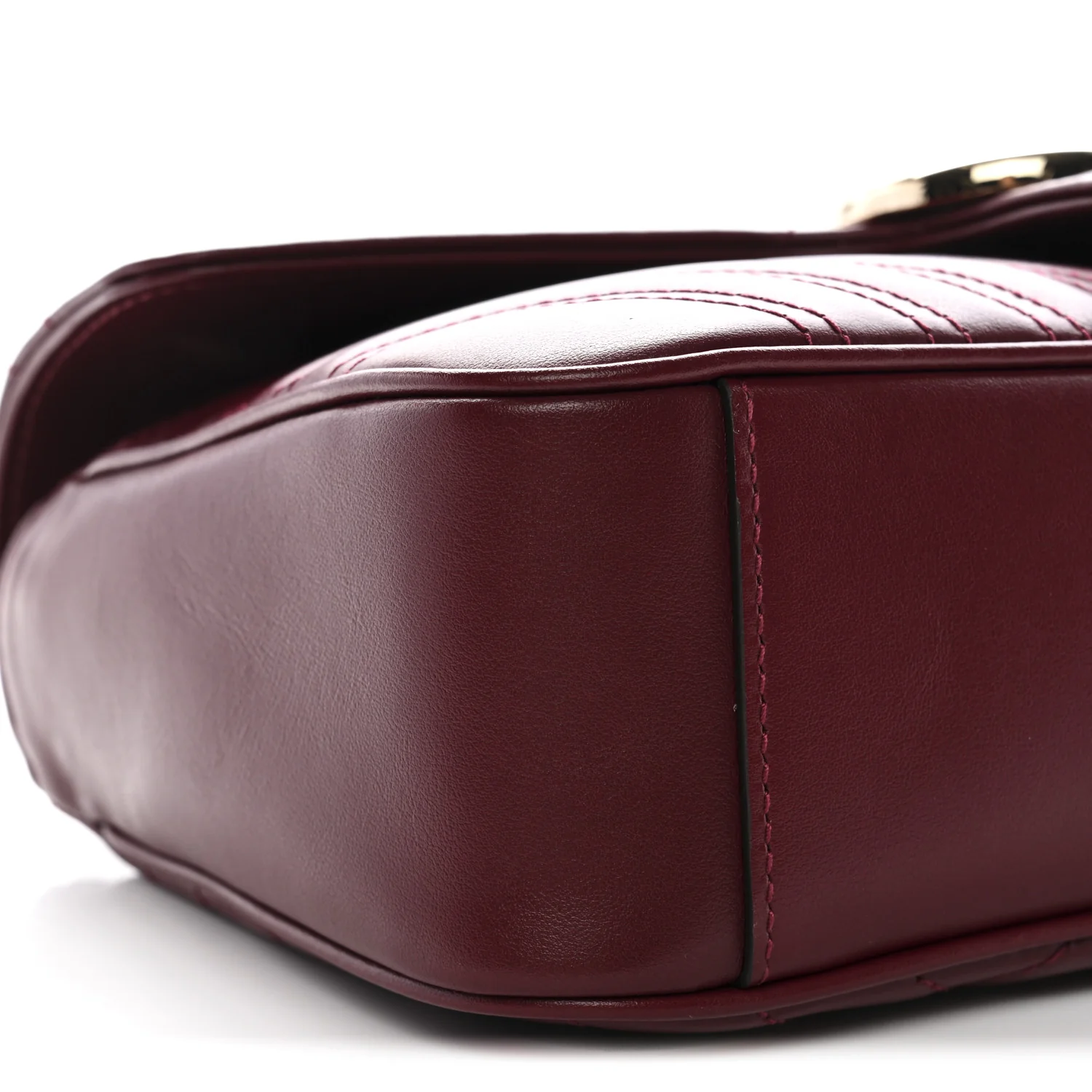 Calfskin Matelasse Small GG Marmont Shoulder Bag Ancora Red - Image 9