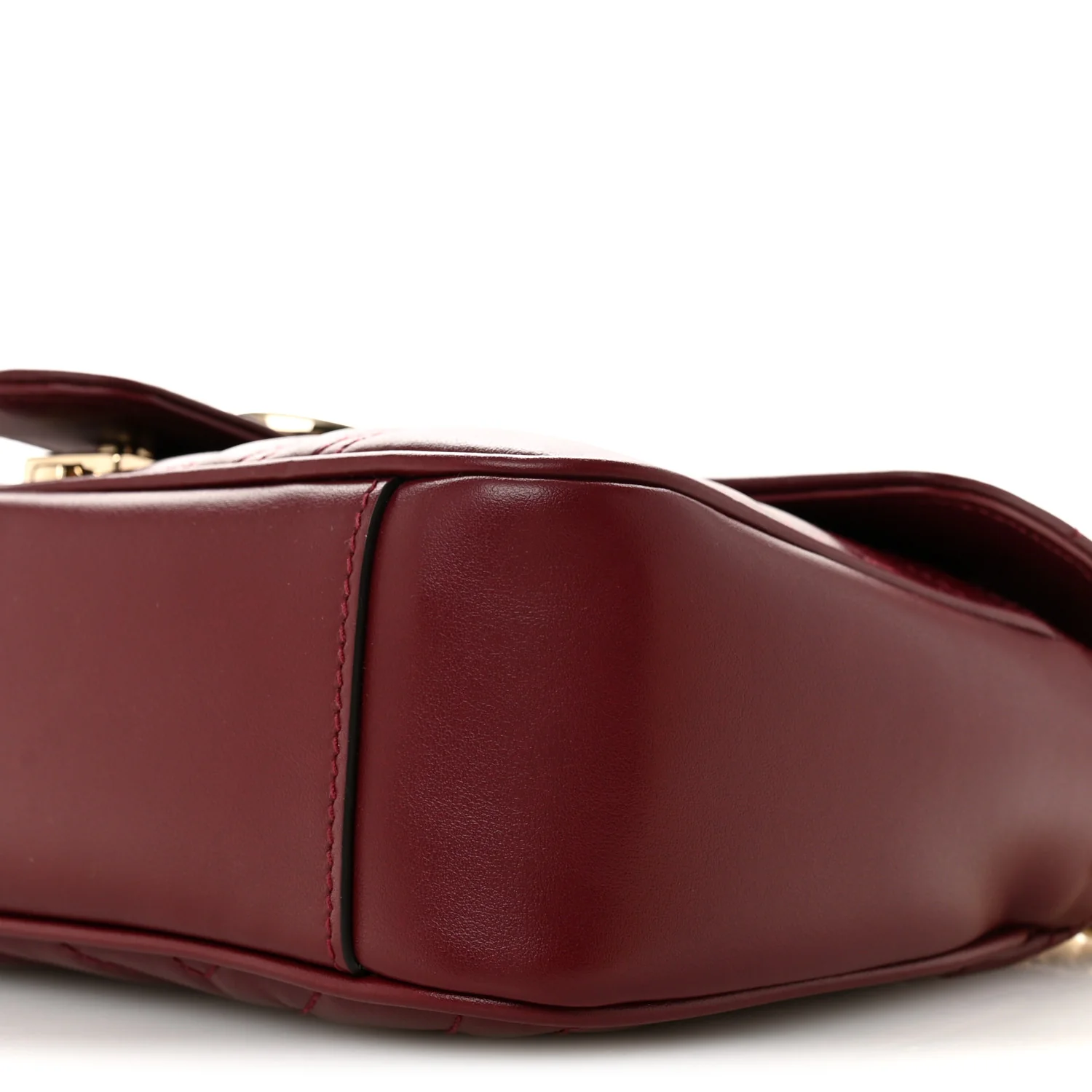 Calfskin Matelasse Small GG Marmont Shoulder Bag Ancora Red - Image 10
