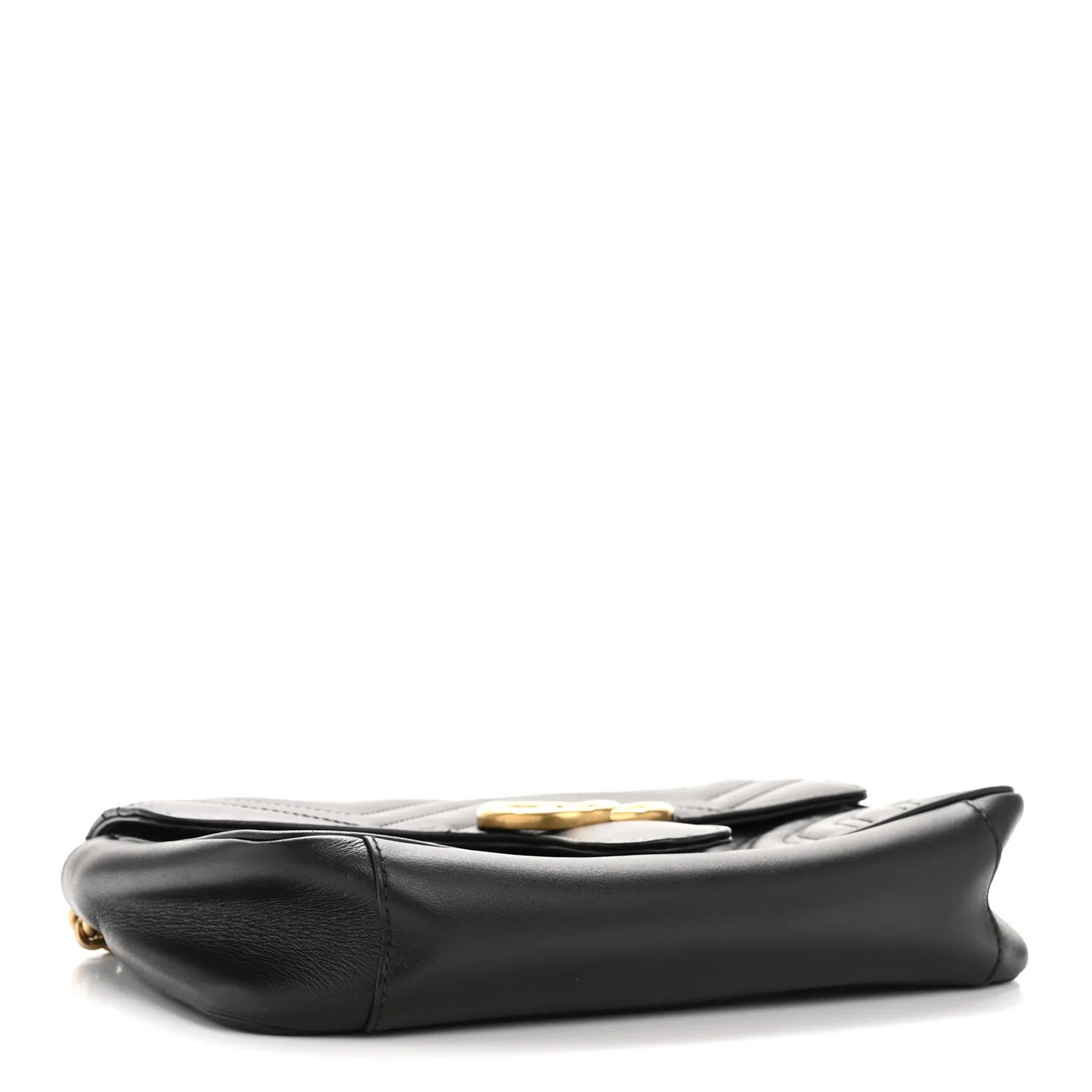 Calfskin Matelasse Small GG Marmont Shoulder Bag Black - Image 4