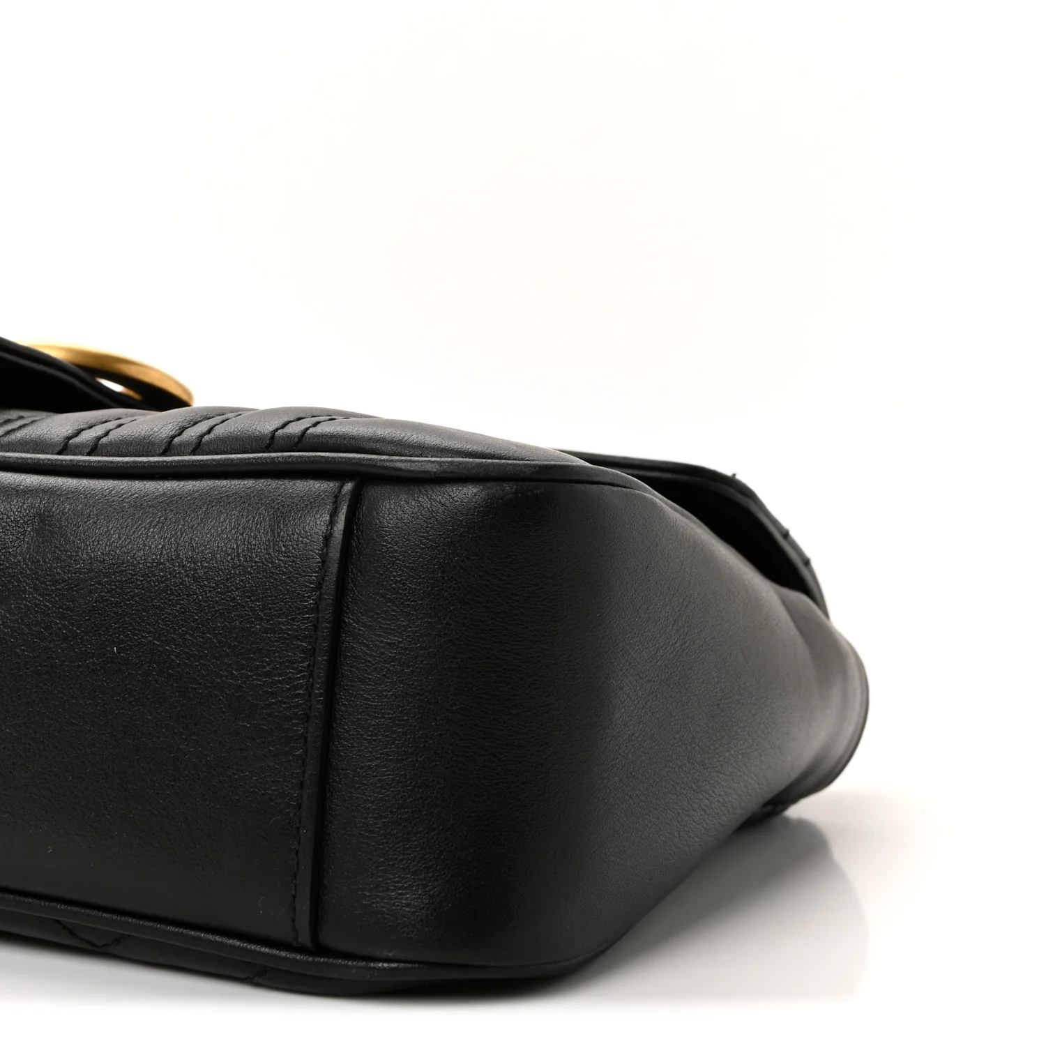 Calfskin Matelasse Small GG Marmont Shoulder Bag Black - Image 10