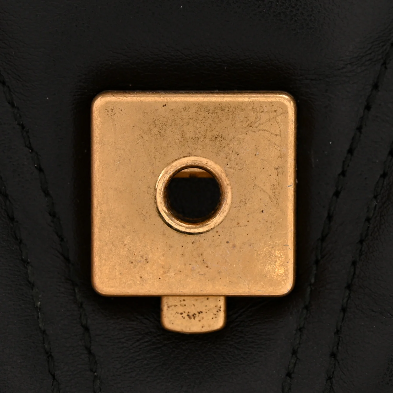 Calfskin Matelasse Small GG Marmont Shoulder Bag Black - Image 11