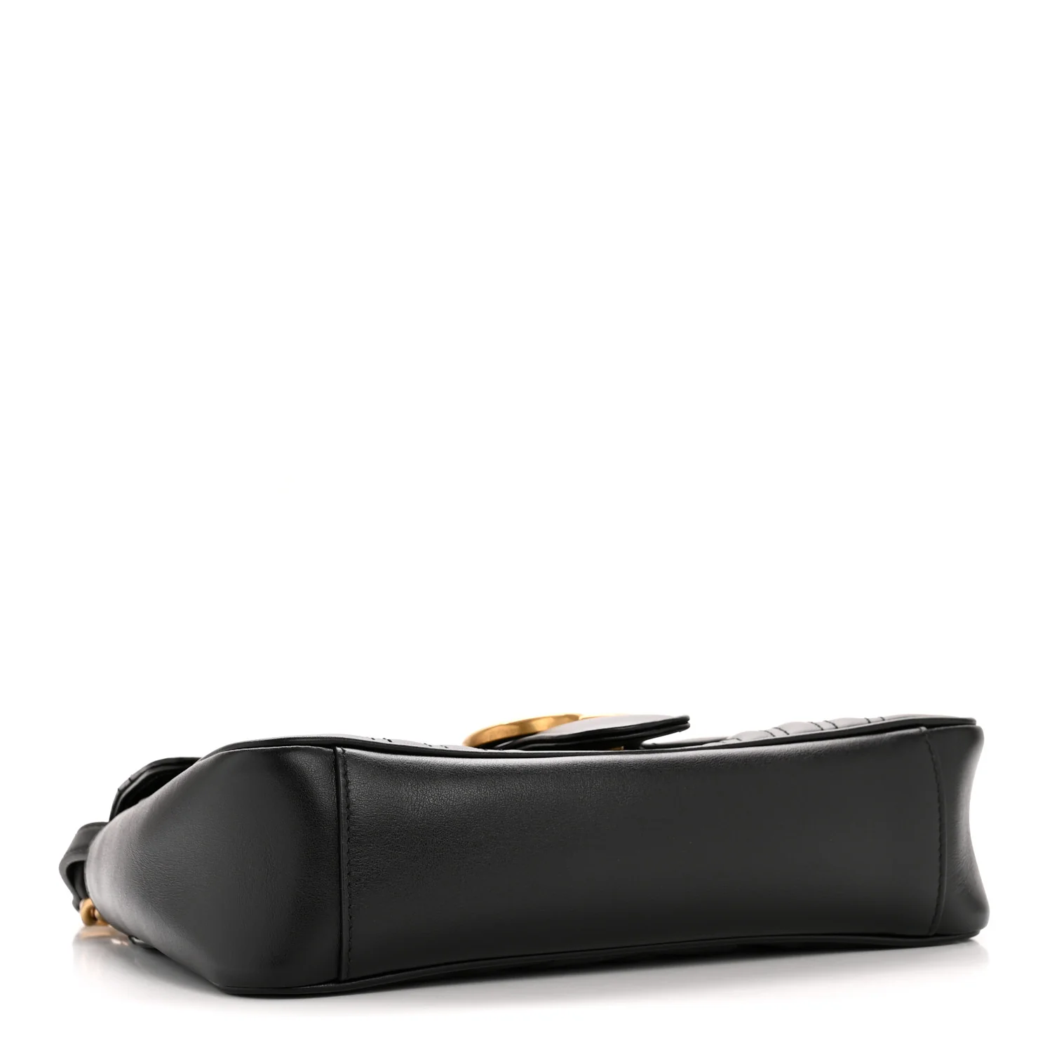 Calfskin Matelasse Small GG Marmont Shoulder Bag Black - Image 4