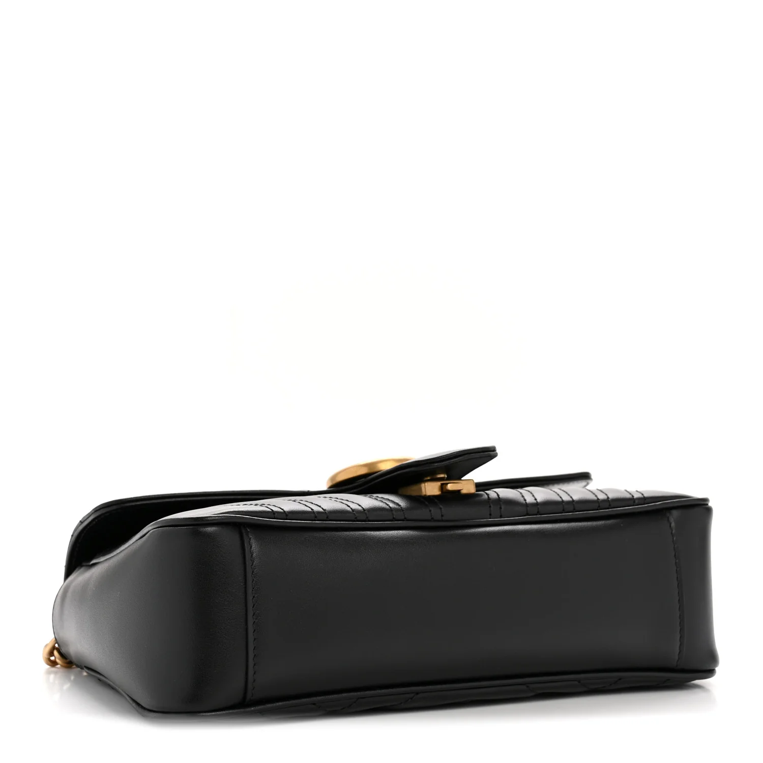 Calfskin Matelasse Small GG Marmont Shoulder Bag Black - Image 4