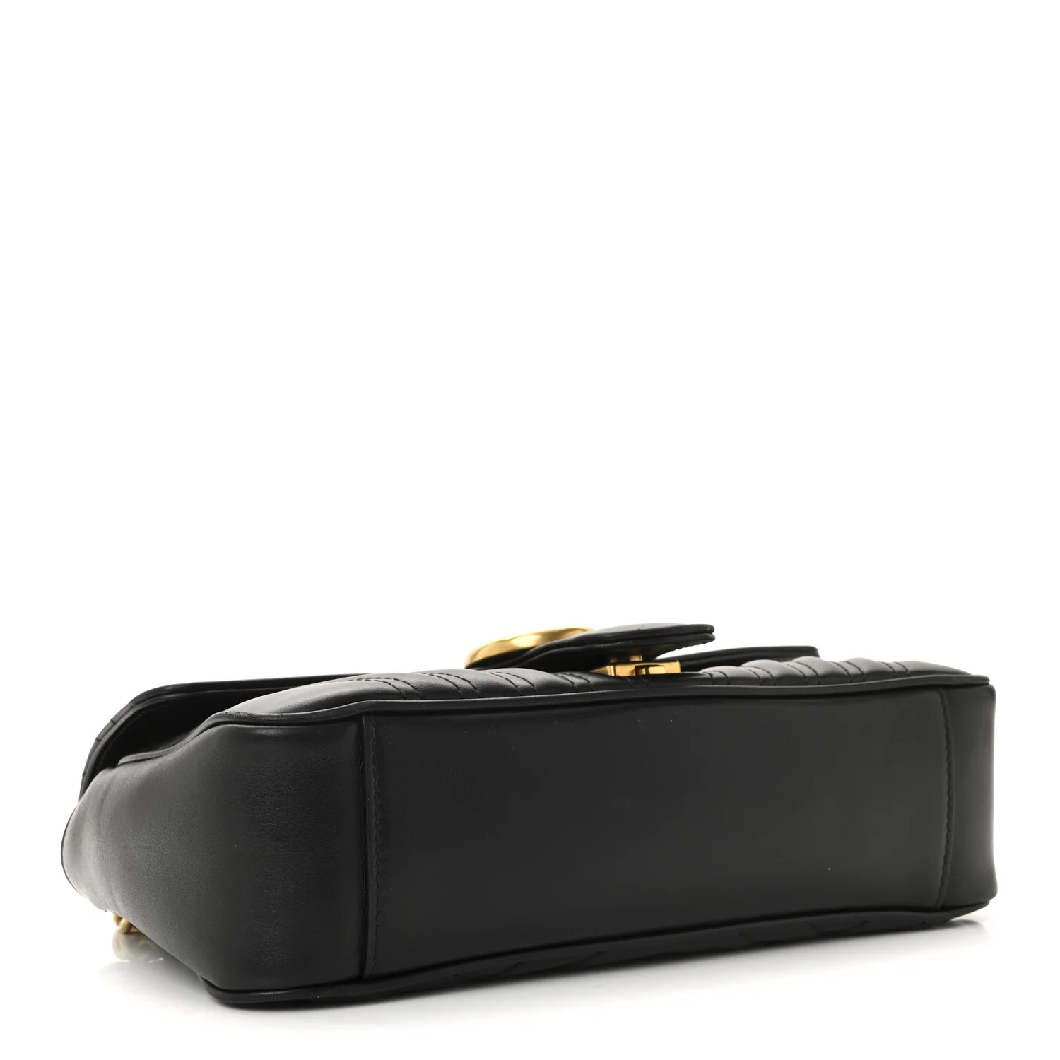Calfskin Matelasse Small GG Marmont Shoulder Bag Black - Image 4