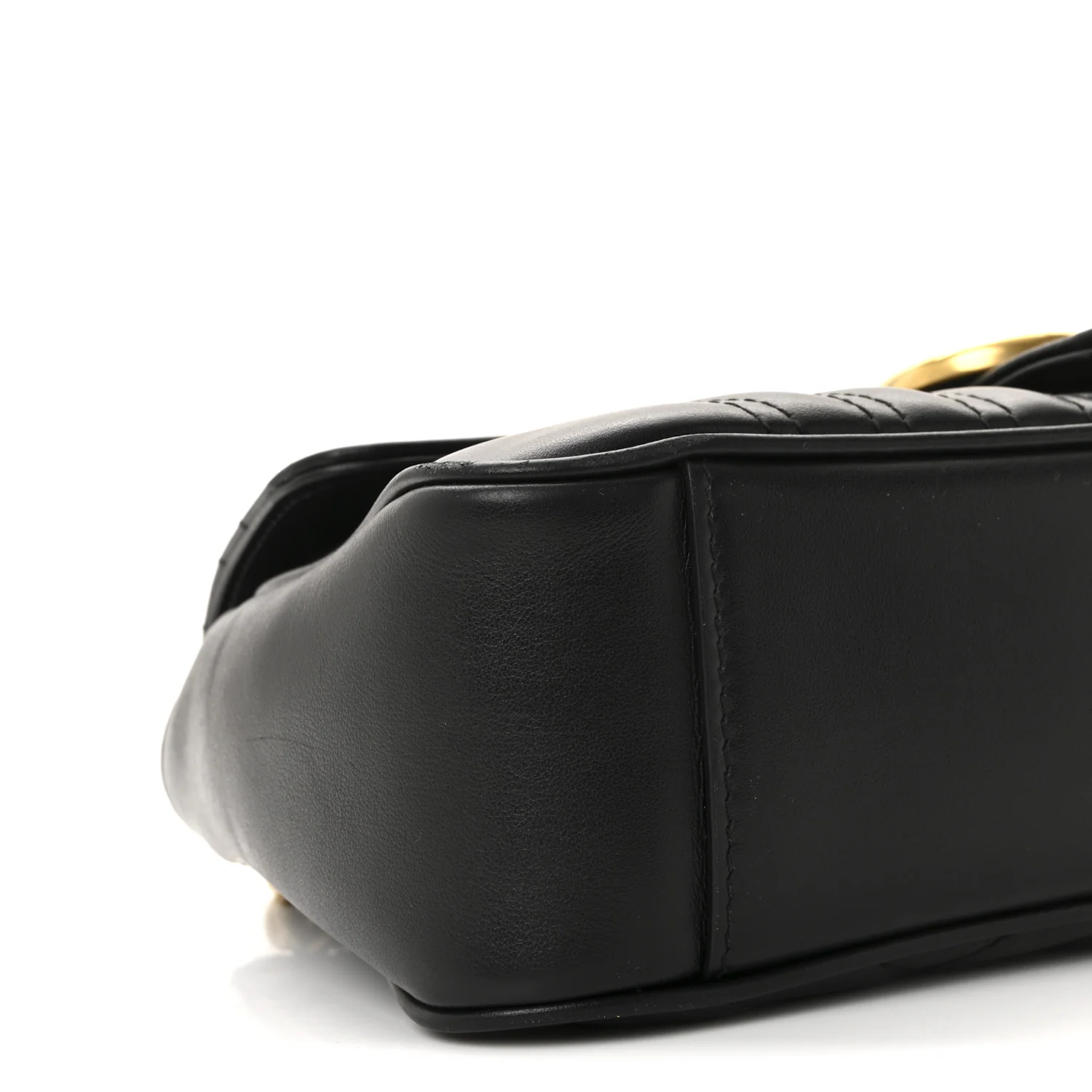 Calfskin Matelasse Small GG Marmont Shoulder Bag Black - Image 9