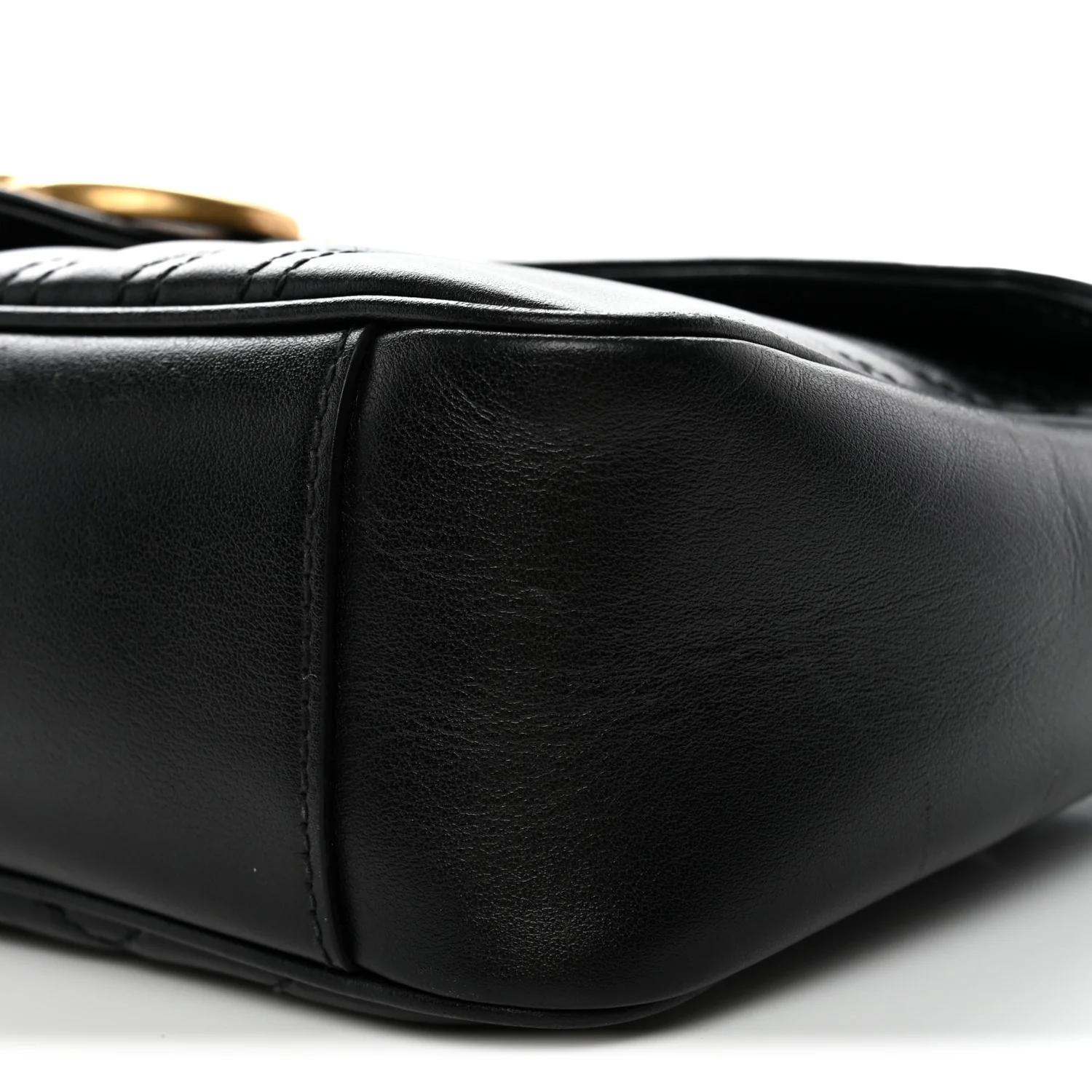 Calfskin Matelasse Small GG Marmont Shoulder Bag Black - Image 10