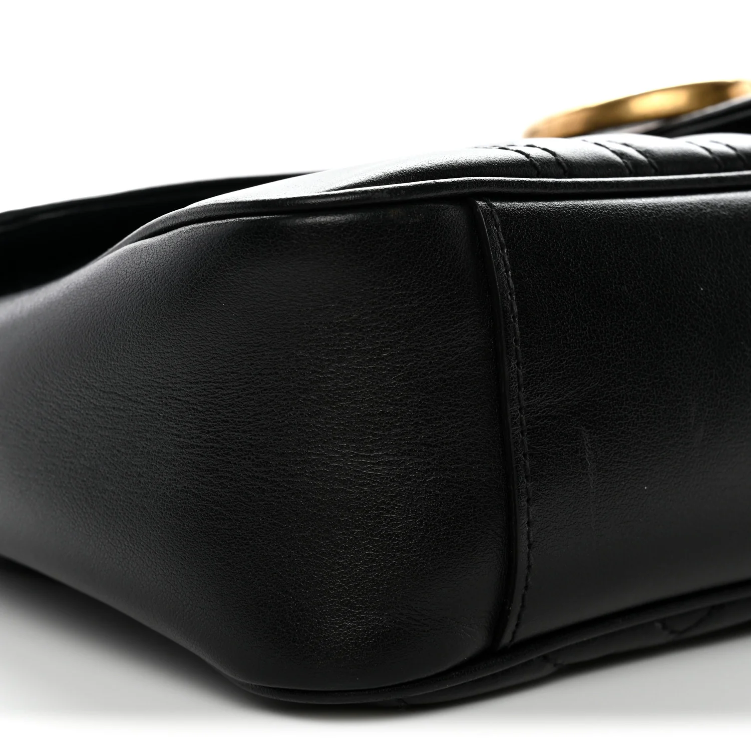 Calfskin Matelasse Small GG Marmont Shoulder Bag Black - Image 9