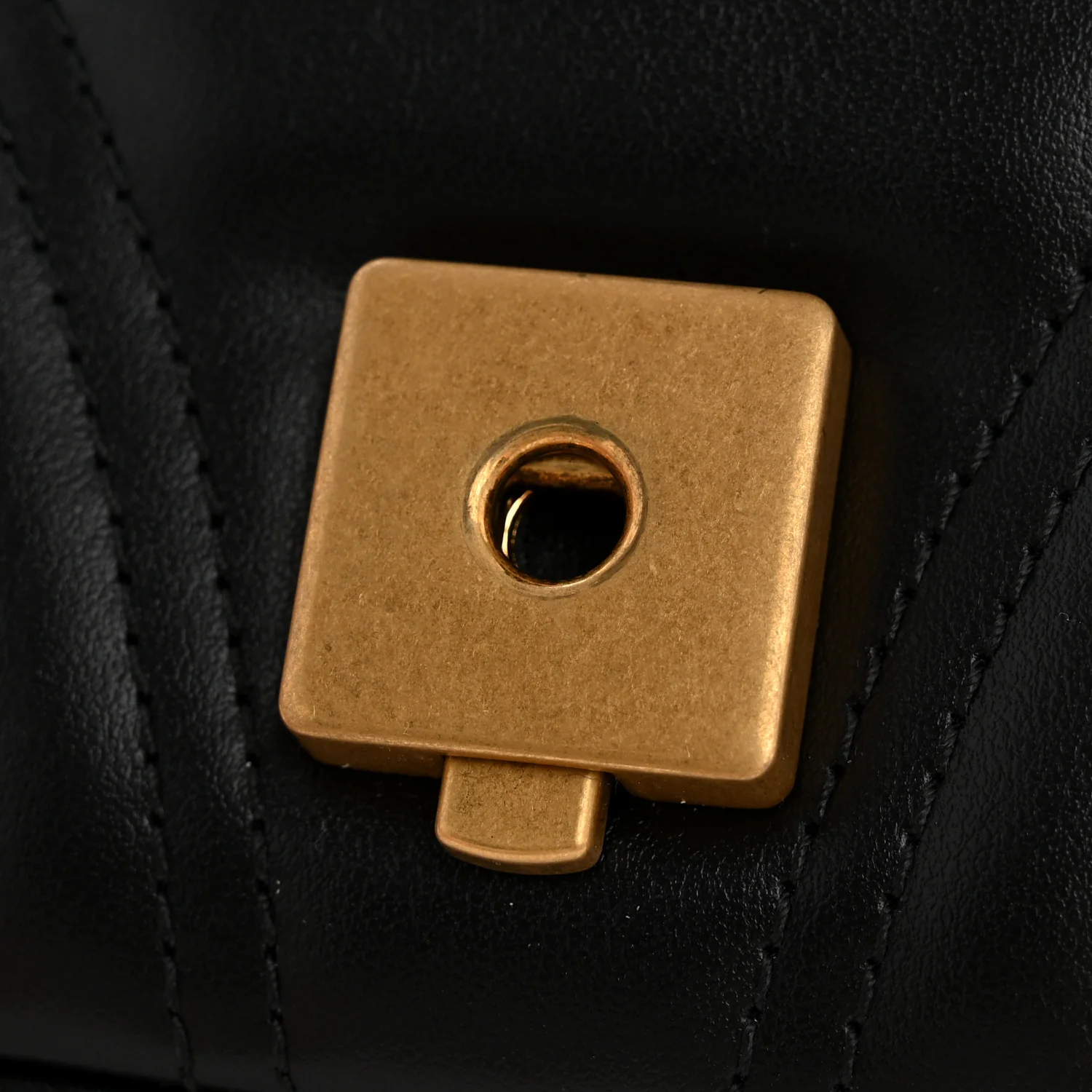 Calfskin Matelasse Small GG Marmont Shoulder Bag Black - Image 10