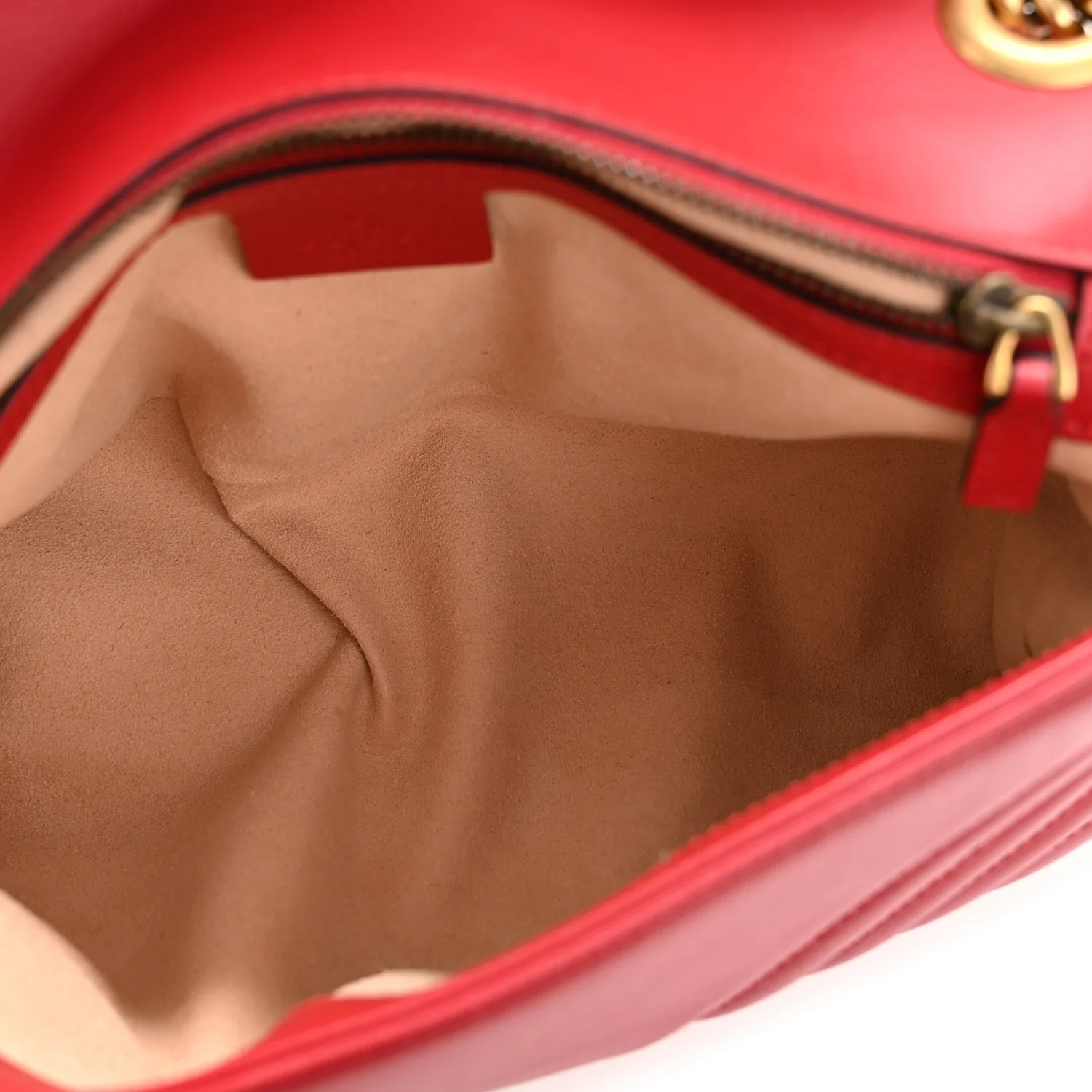 Calfskin Matelasse Small GG Marmont Shoulder Bag Hibiscus Red - Image 5