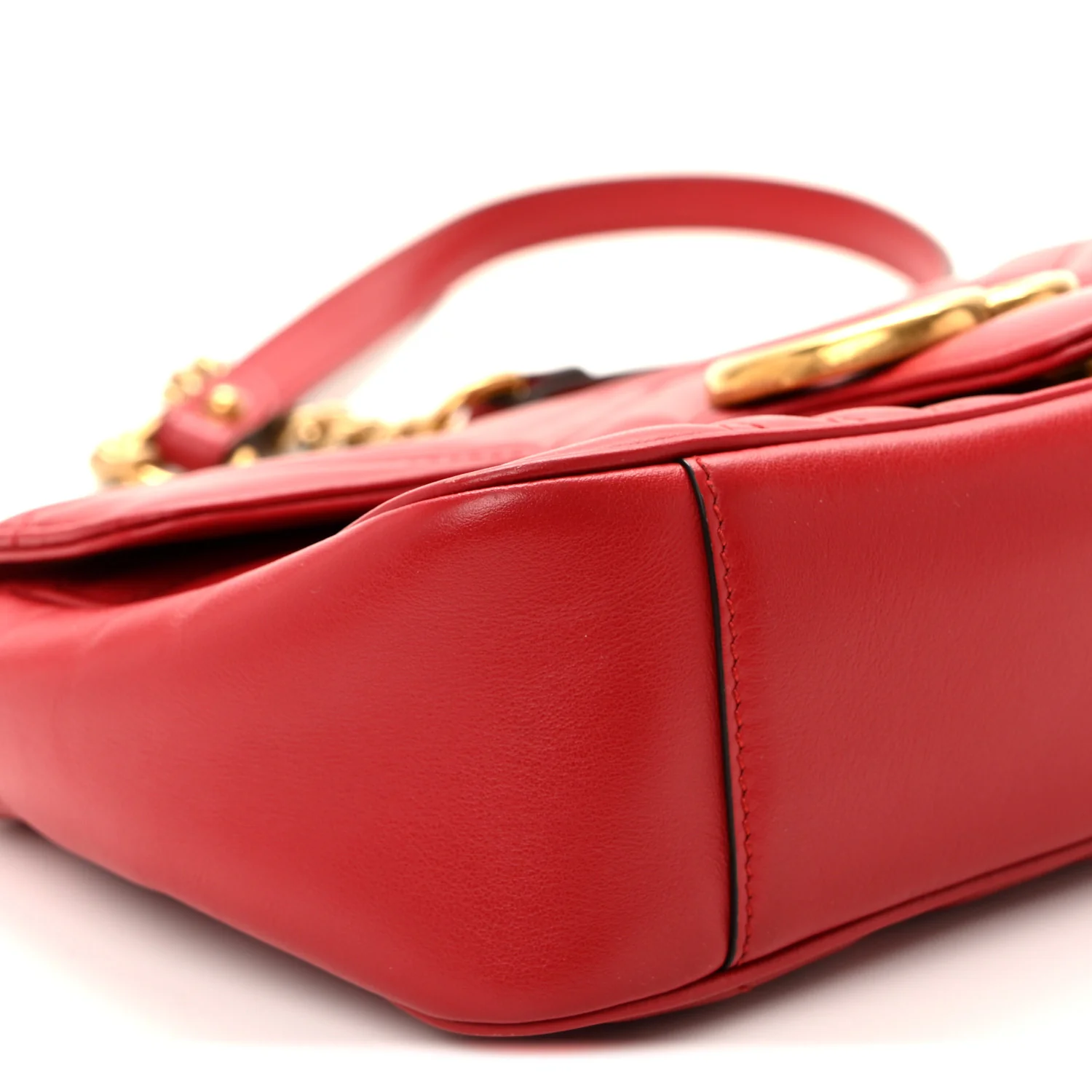 Calfskin Matelasse Small GG Marmont Shoulder Bag Hibiscus Red - Image 9