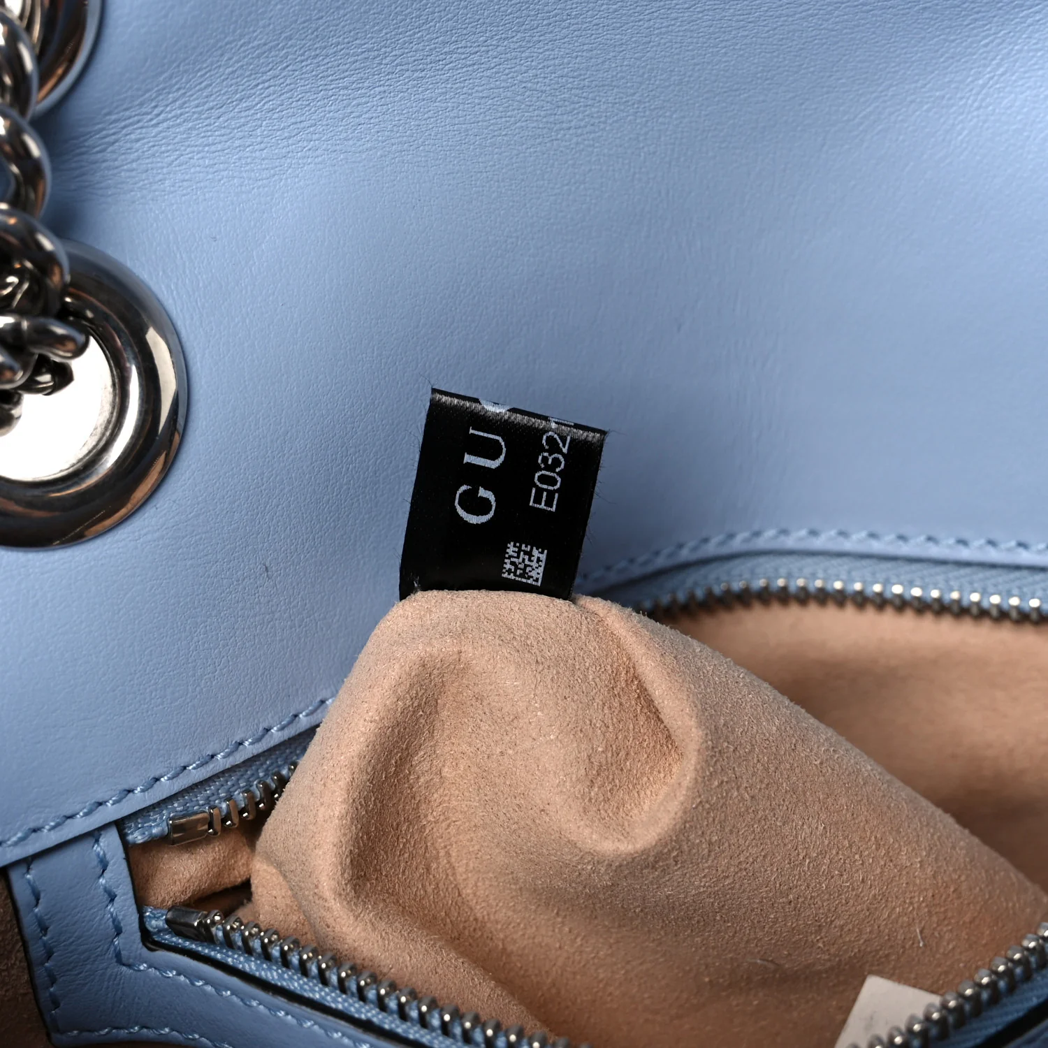 Calfskin Matelasse Small GG Marmont Shoulder Bag Porcelain Light Blue - Image 8