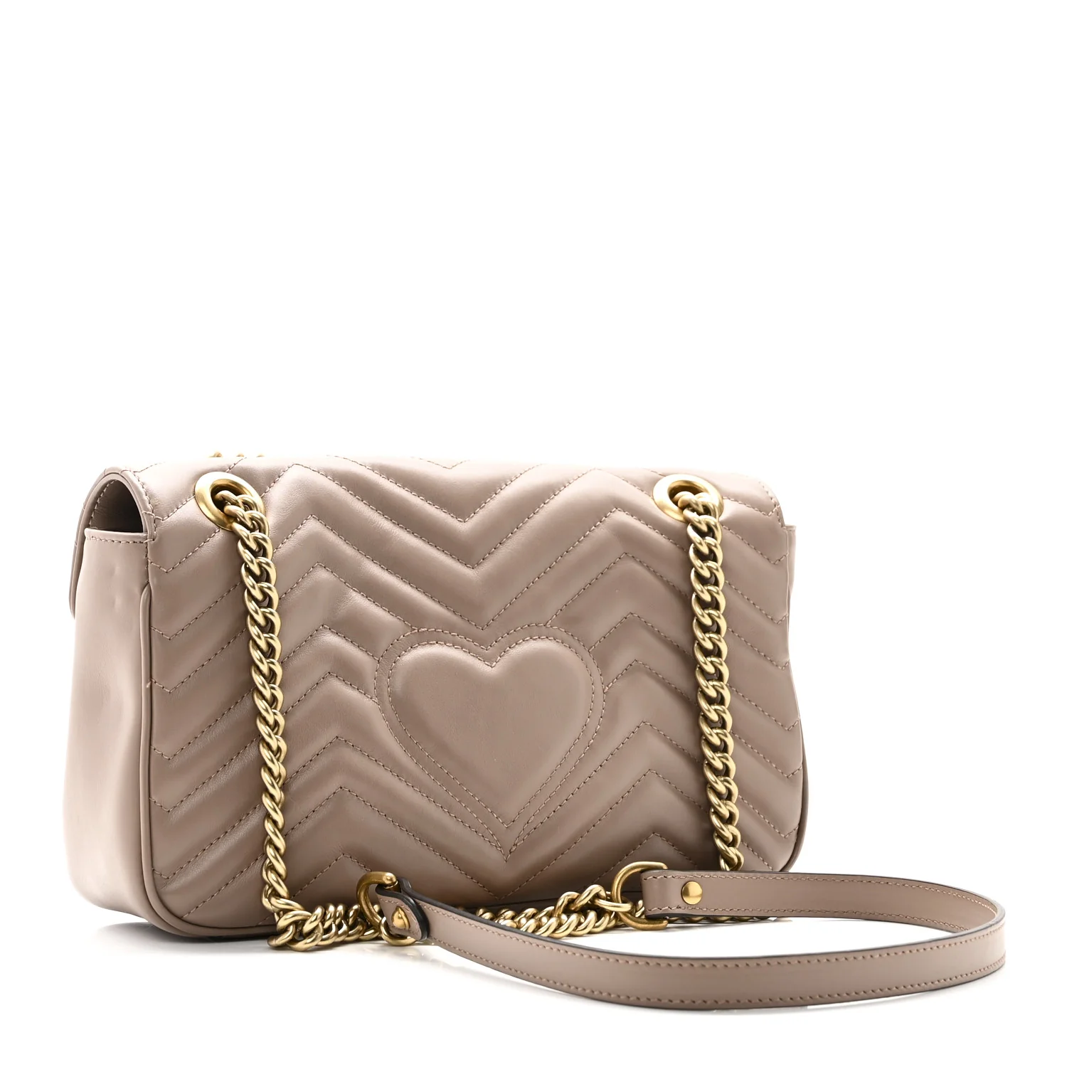 Calfskin Matelasse Small GG Marmont Shoulder Bag Porcelain Rose - Image 3